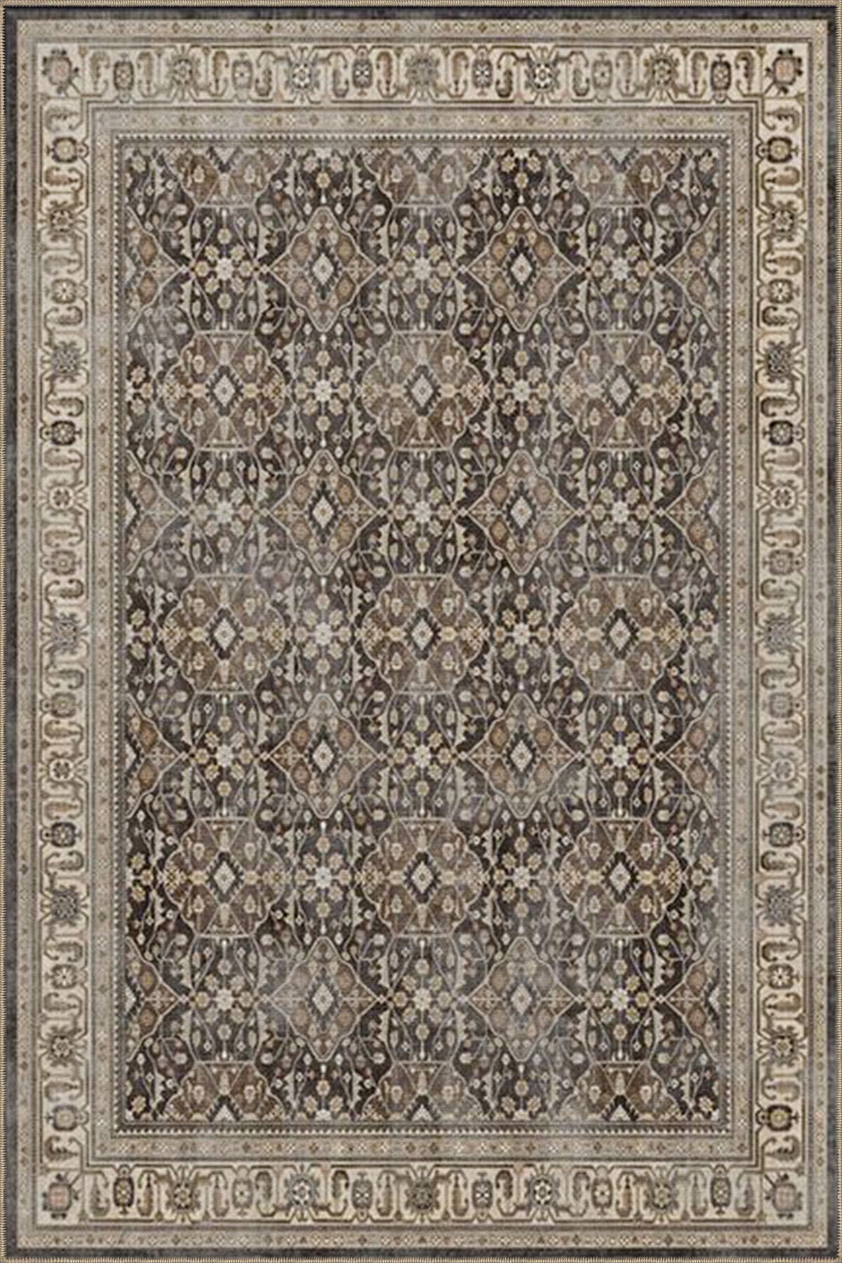 Modern Kahverengi Renkli  Dokuma Taban Halı miravip8108