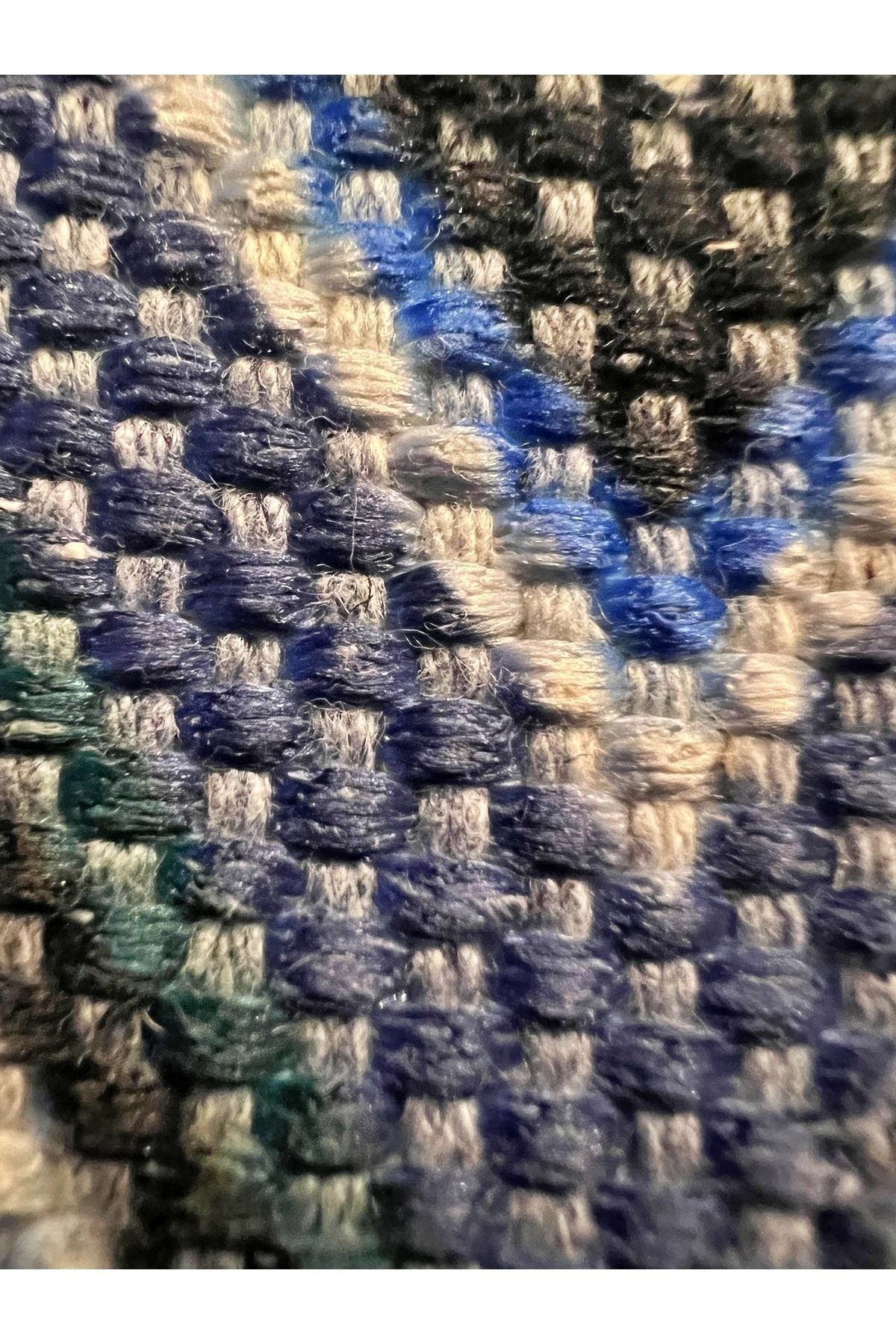 Cotton Zigzag Desenli Çok Renkli Kilim 541
