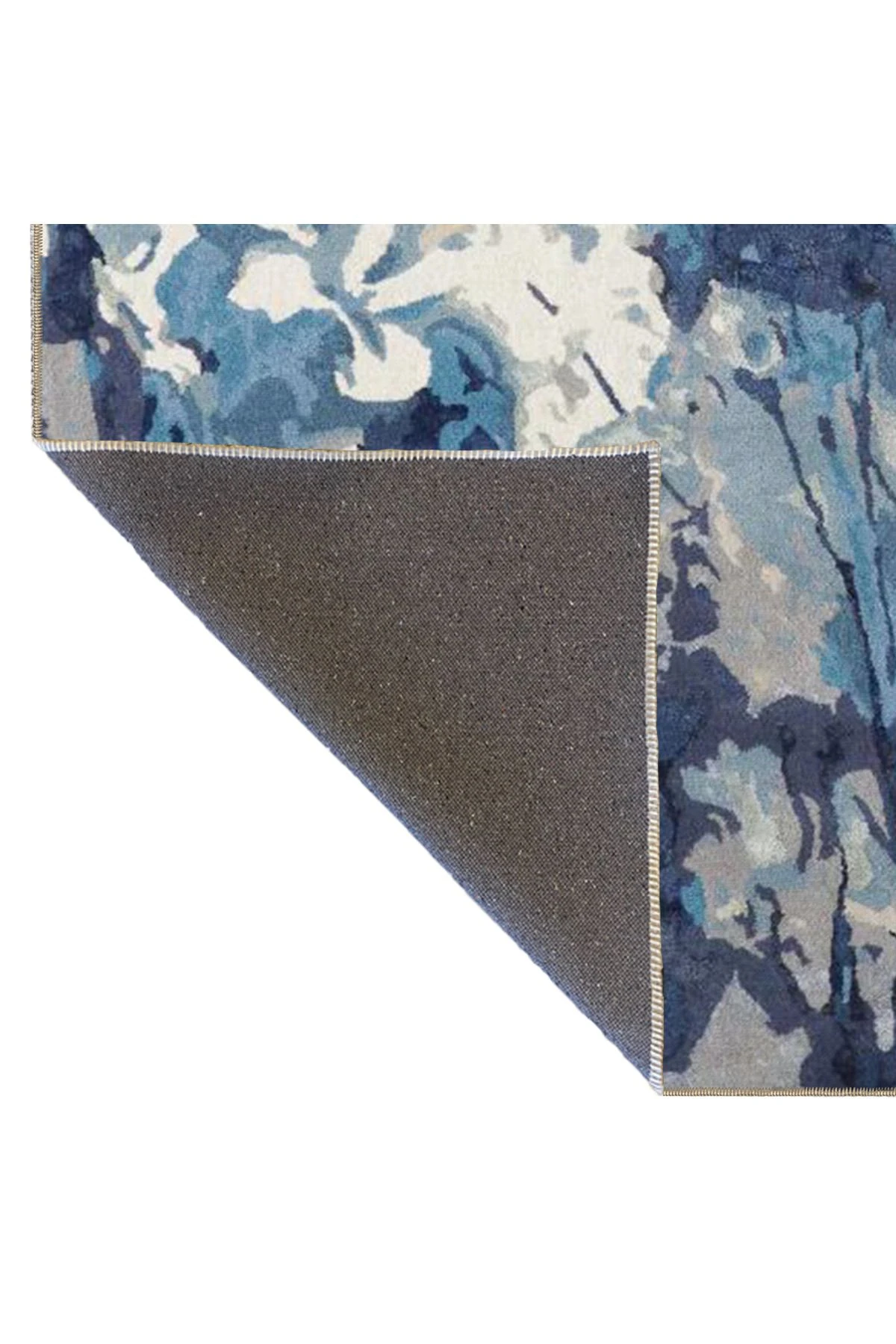 Lacivert Temalı Abstract Soyut Desenli Kreatif Modern Dekoratif Halı 3977