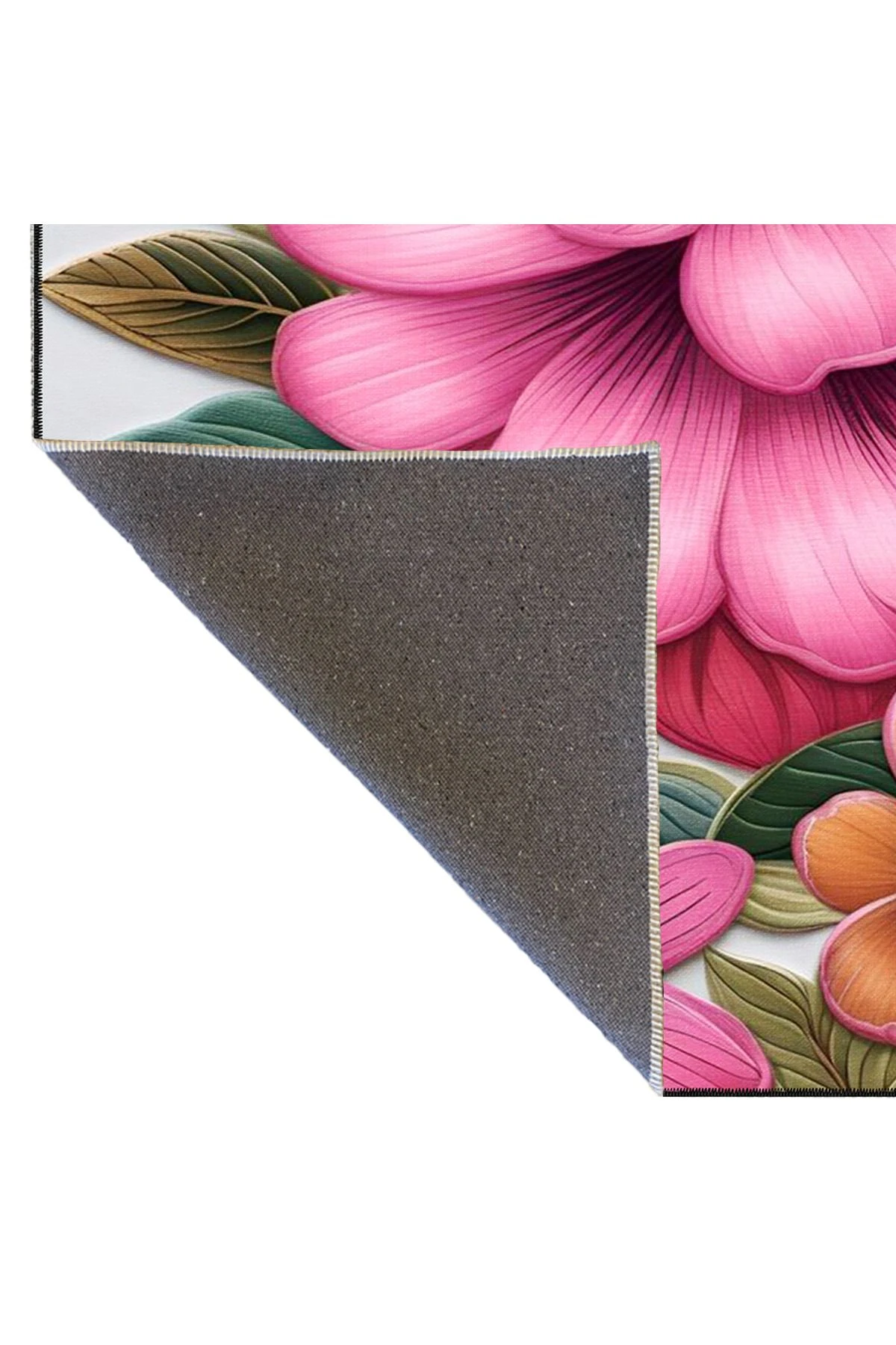 Pembe Floral Etnik Modern Dekoratif Halı miravip232