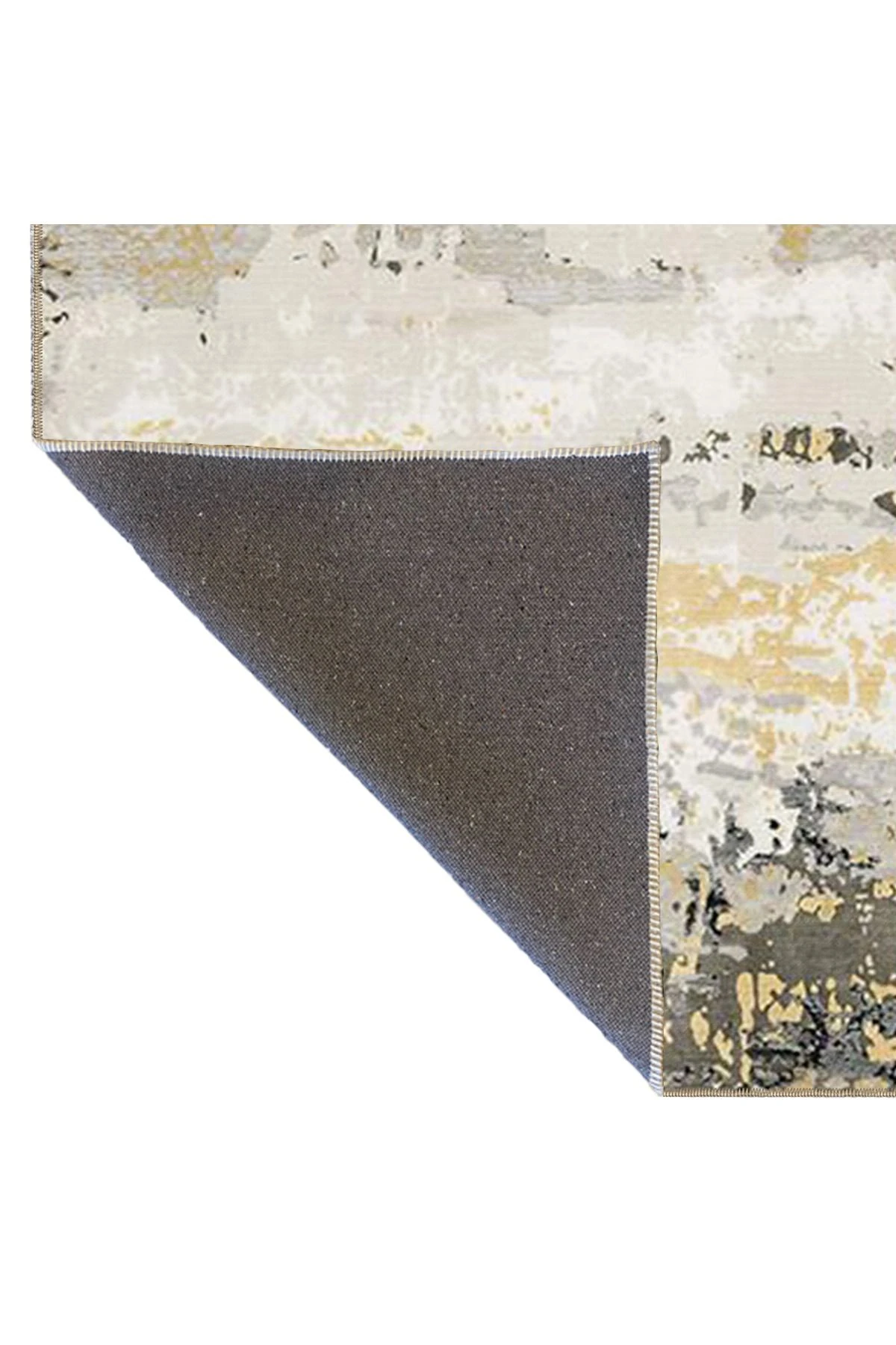 Bej Temalı Çok Renkli Abstract Soyut Desenli Modern Dekoratif Halı 3949