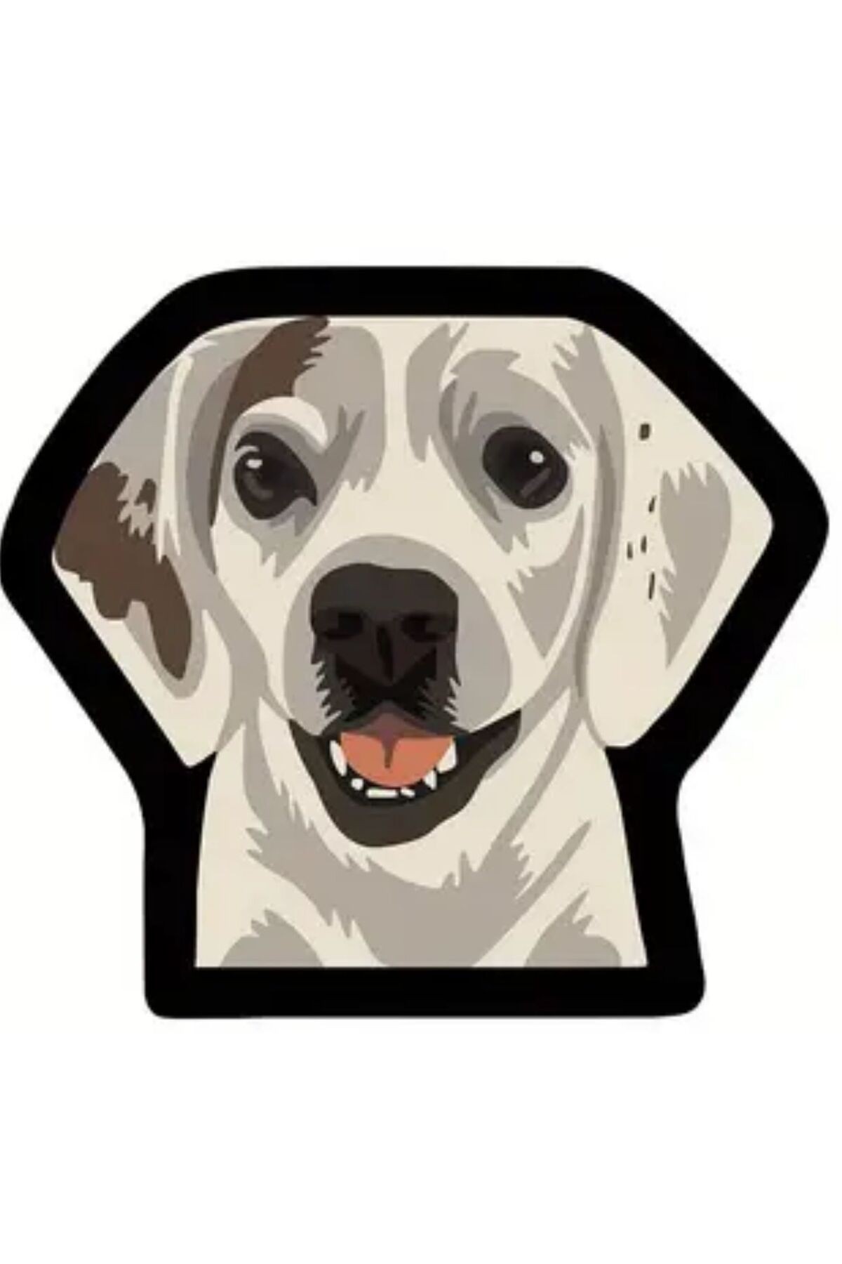 Lina Koleksiyonu Mutlu Köpek Desenli Dokuma Taban Modern Dekoratif Halı lina61