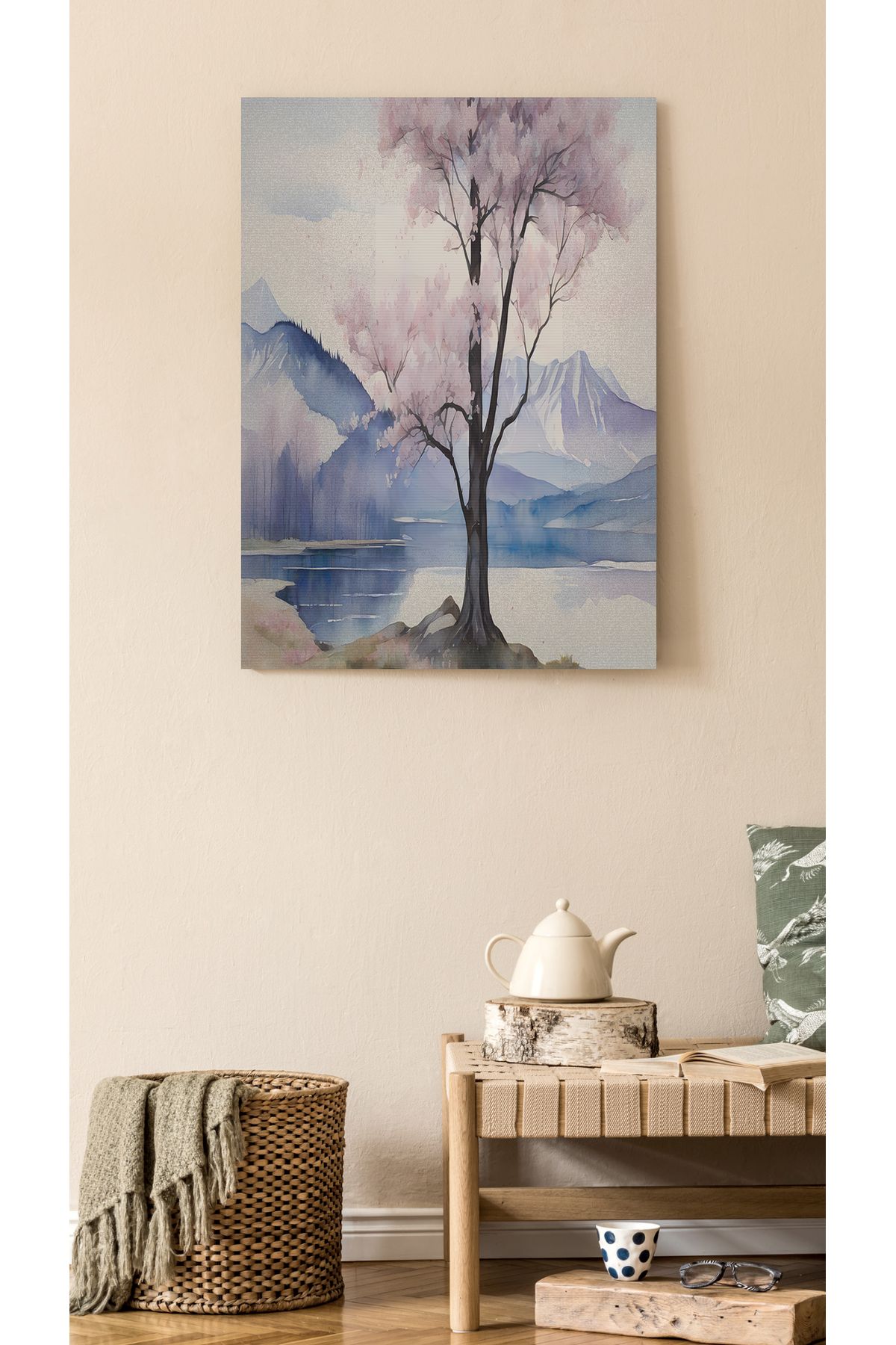 Kanvas Tablo Traditional Dağ Temalı Modern Tablo