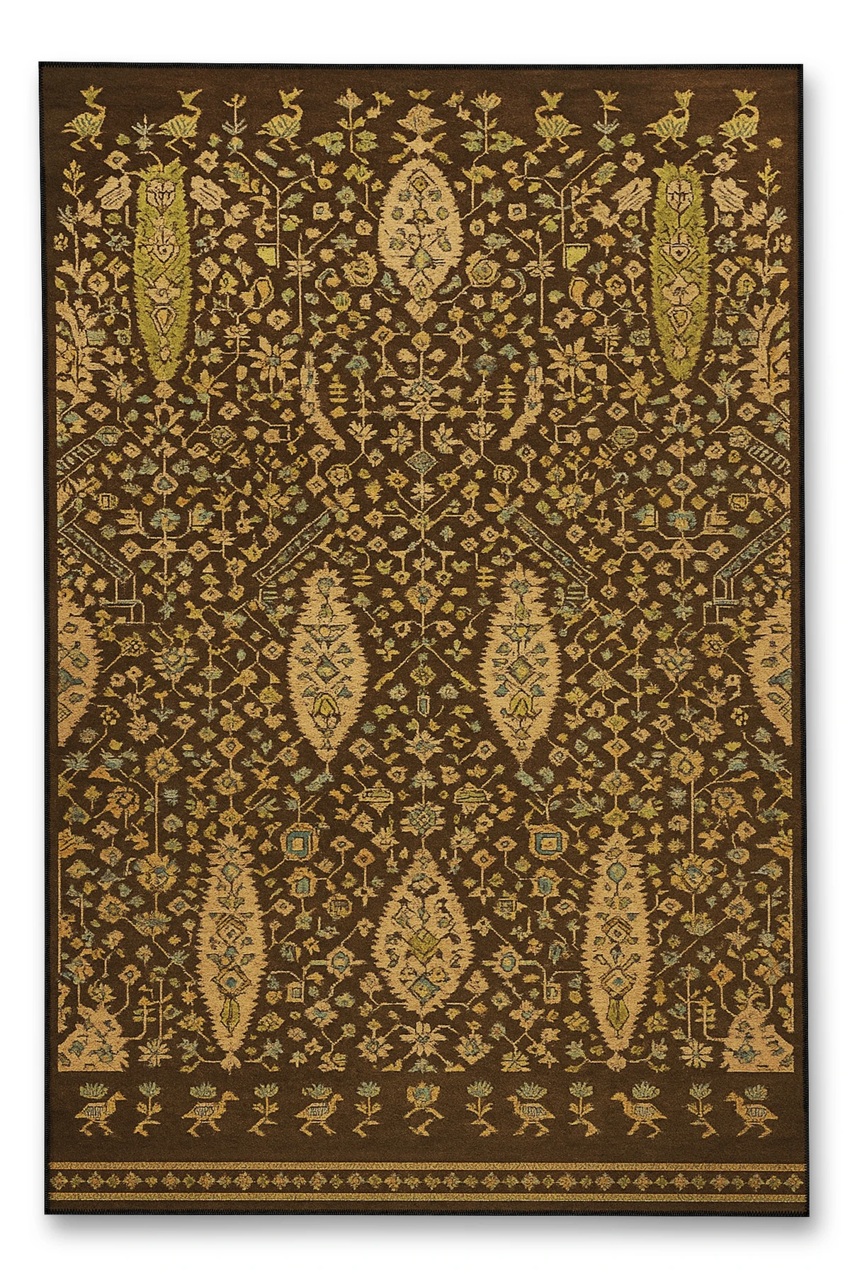 MOSSO Klasik Anadolu Geleneksel Desenli Dokuma Taban Vintage Dekoratif Halı mosso863