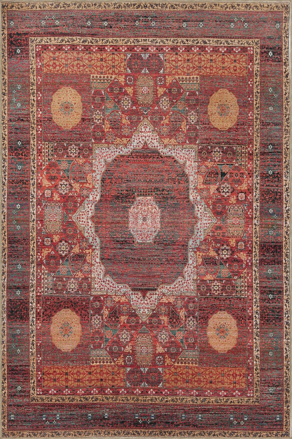 KahveRenkli Tonlarda Baklava Desenli Dokuma Taban miravip664