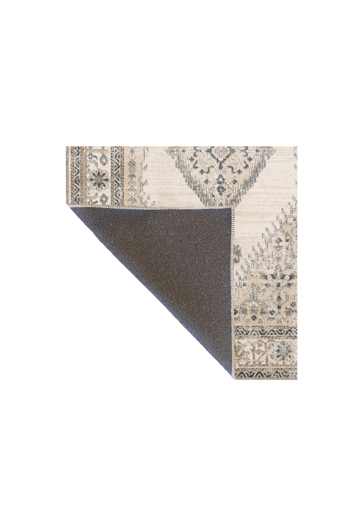 Geleneksel Krem Tonlarda Düğüm Desenli Dokuma Taban Halı miravip319