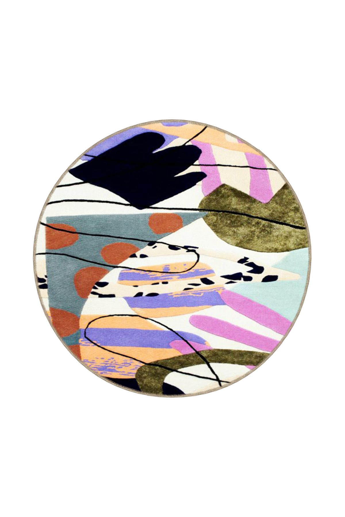 Mdoern Etnik Desenli Dokuma Taban miravip846