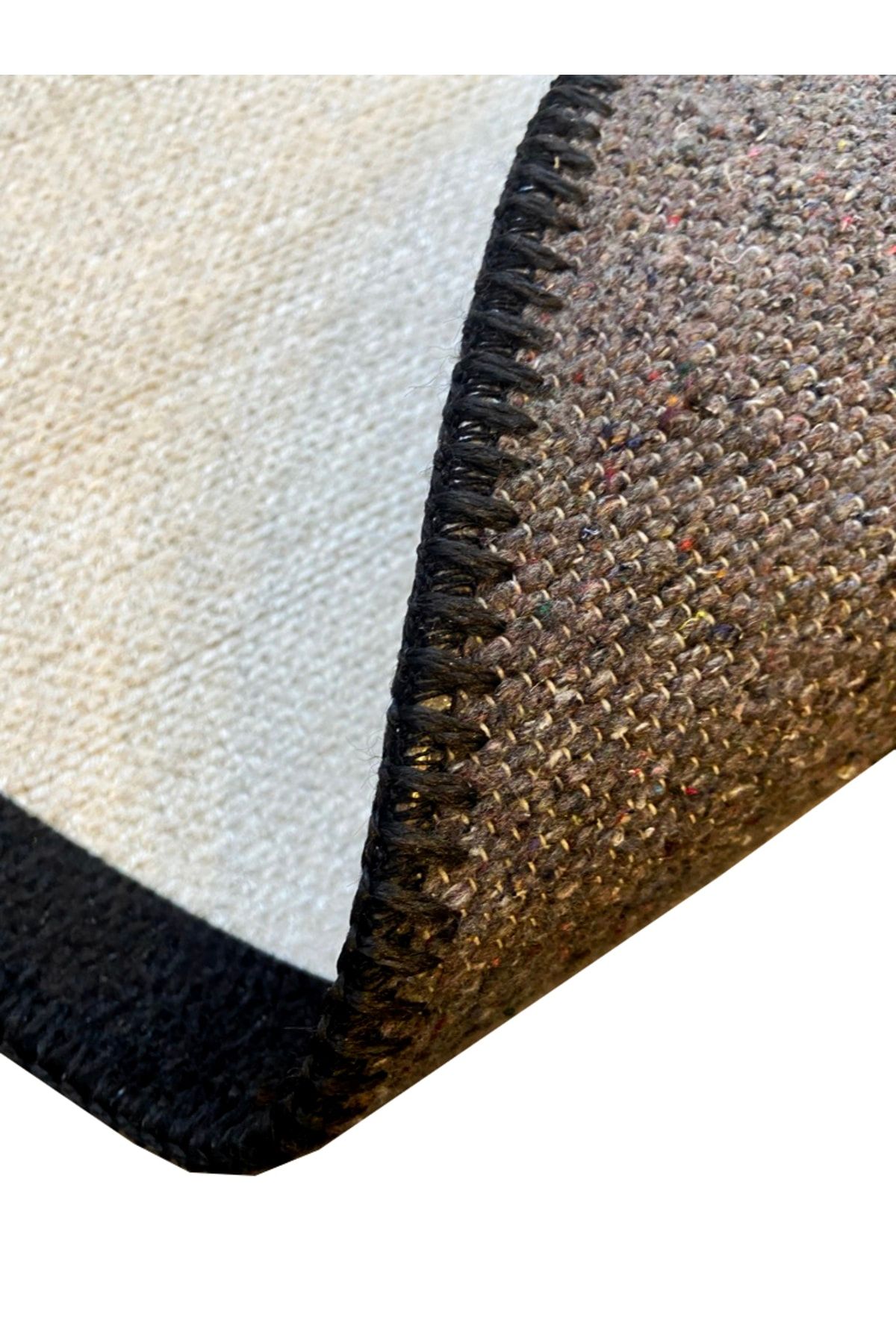 Mira 866 Dinazor Figürlü Siyah Beyaz Minimalist Yuvarlak Halı