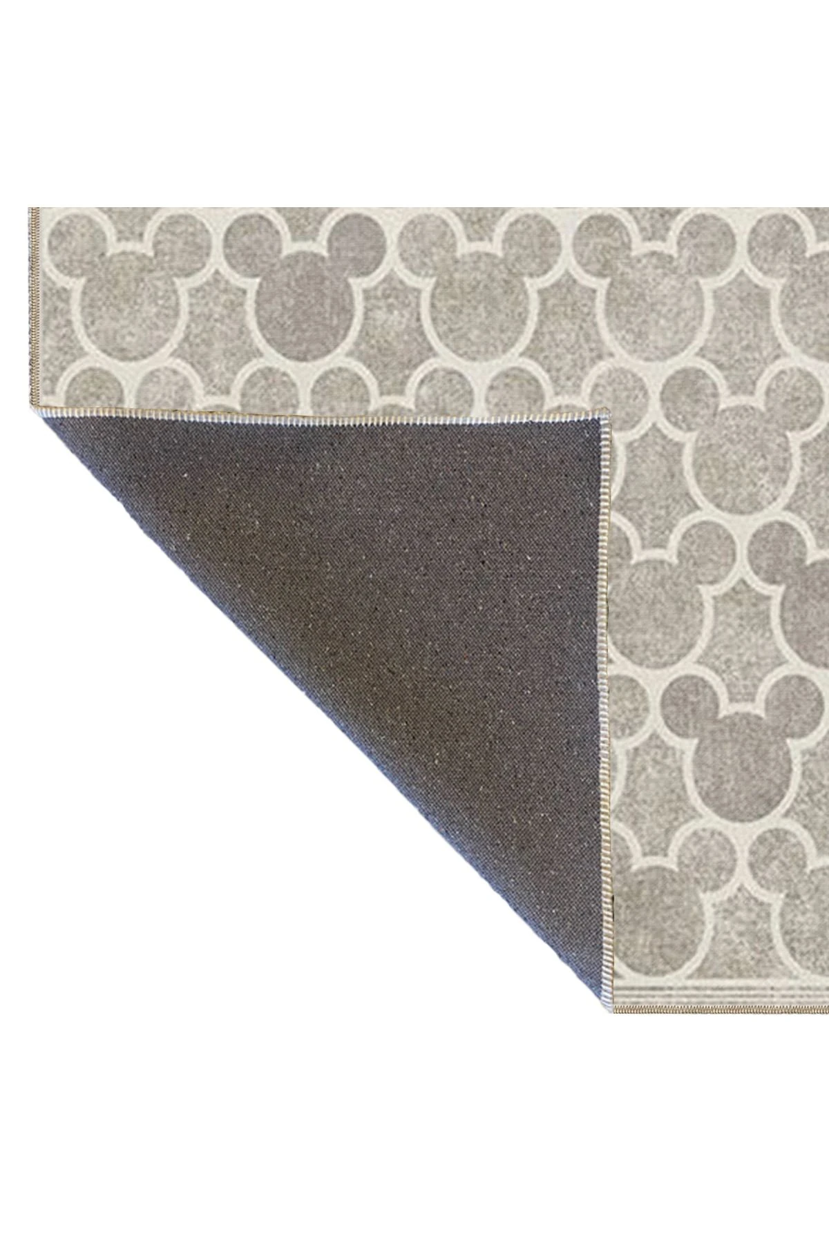 Yıkanabilir Krem Daireli Modern Dokuma Taban Halı miravip8104