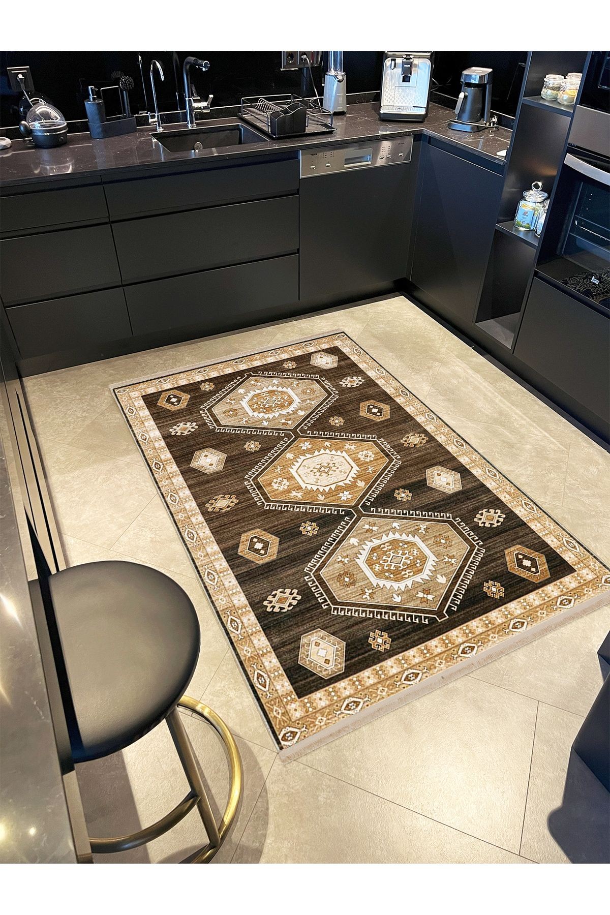 Asya Koleksiyonu Geleneksel Desenli Dokuma Taban Modern Dekoratif Halı asya36