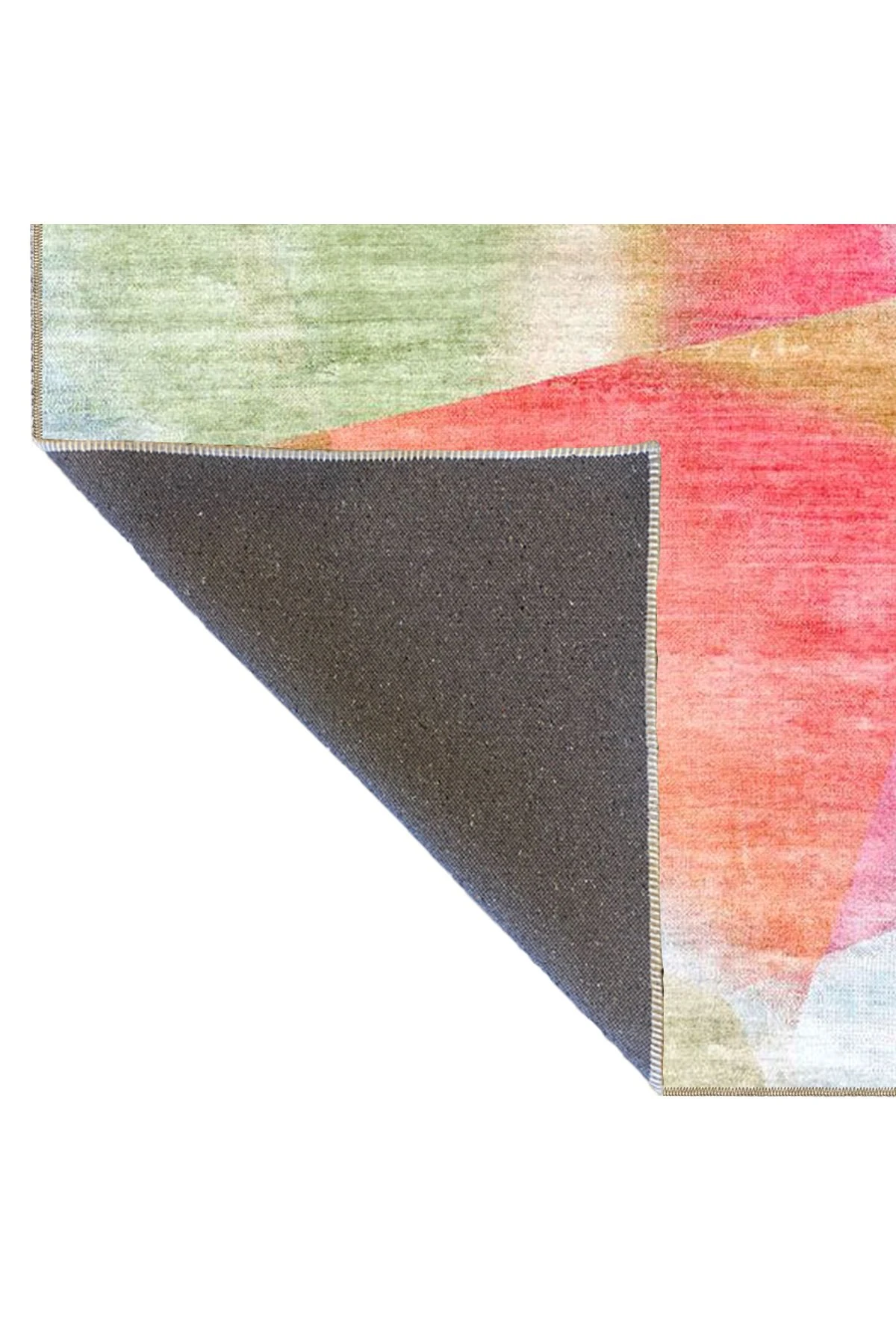 Karışık Renkli Üçgen Pastelli Desenli Dokuma Taban miravip666