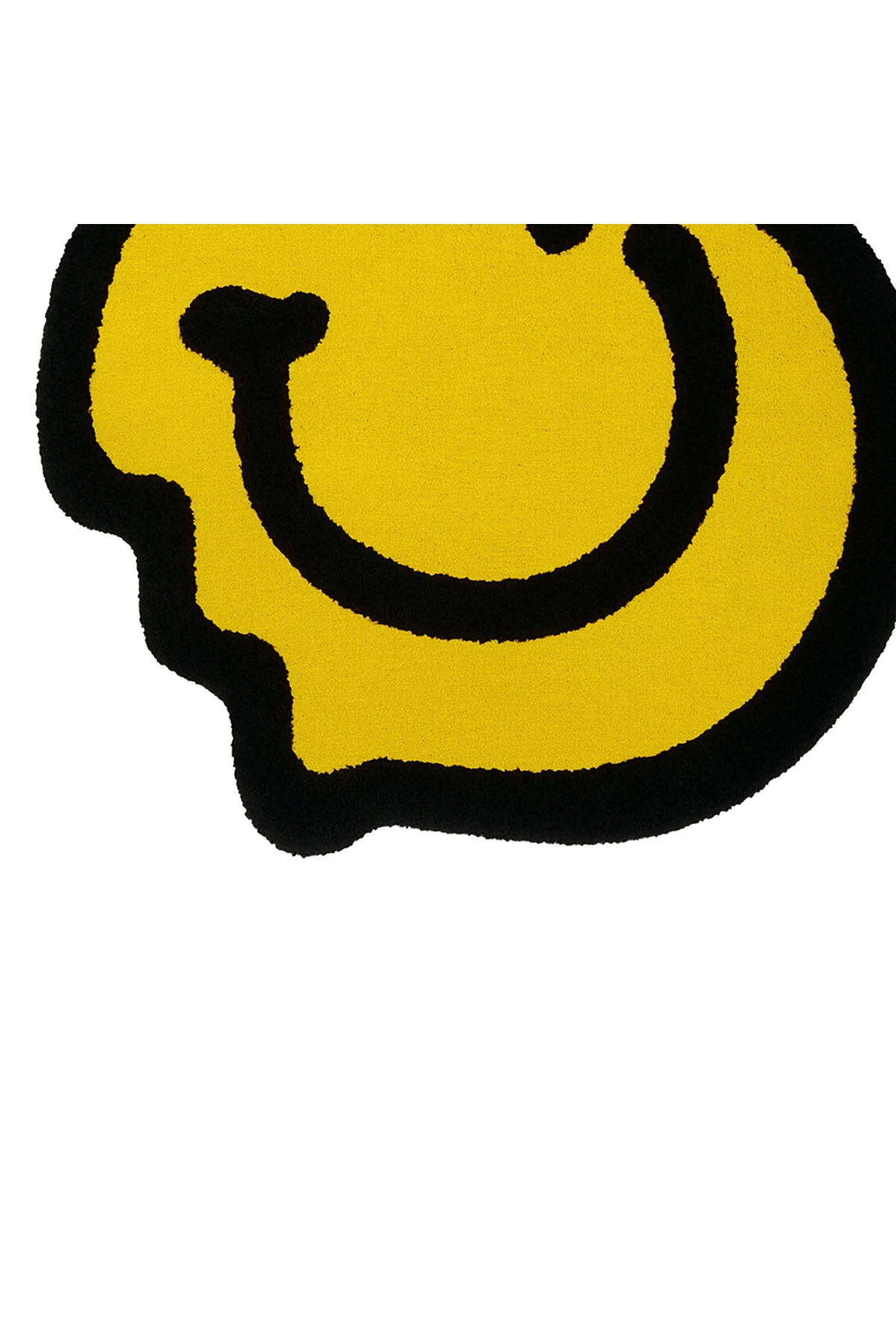 MOSSO Sarı Güler Yüz Emojisi Desenli Dokuma Taban Modern Dekoratif Halı mosso342