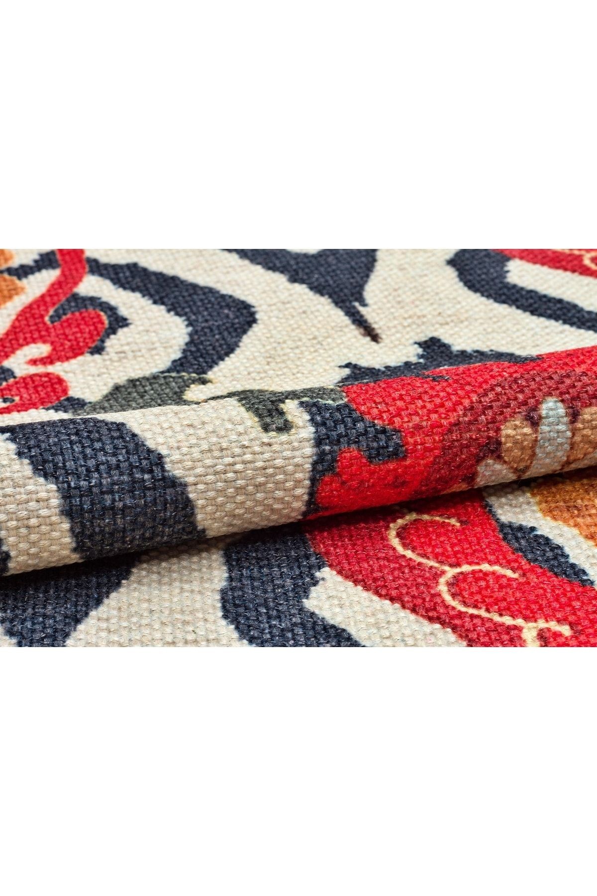 Cotton 534 Etnik Ve Çiçek Desenli Kilim