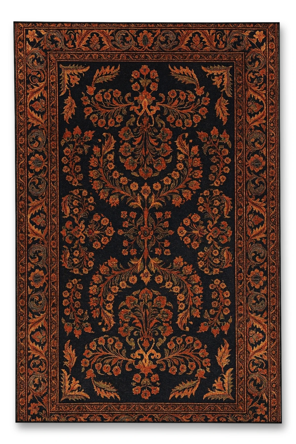 MOSSO Geleneksel Motifli Desen Dokuma Taban Vintage Dekoratif Halı mosso891