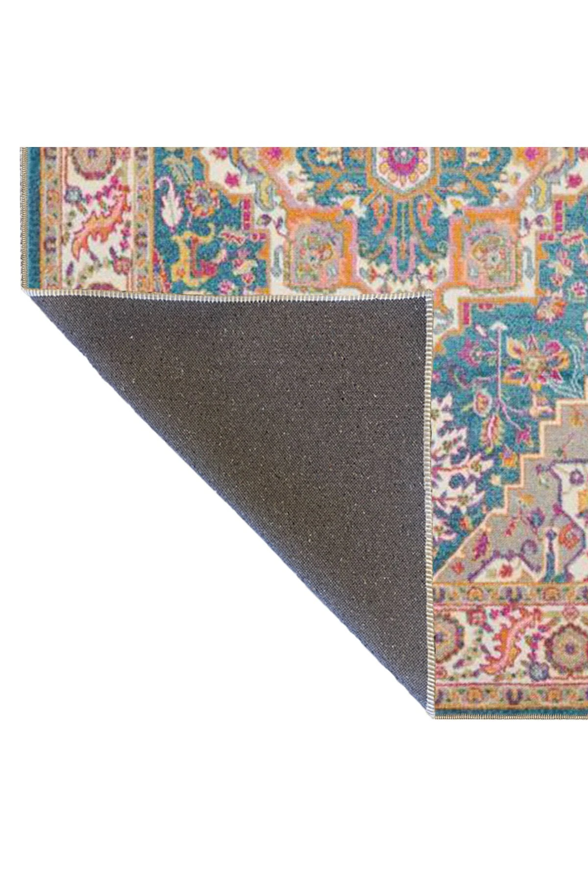 Gelenksel Açık Kırmızı Renkli Desenli Dokuma Taban ve Dekoratif Halı miravip626