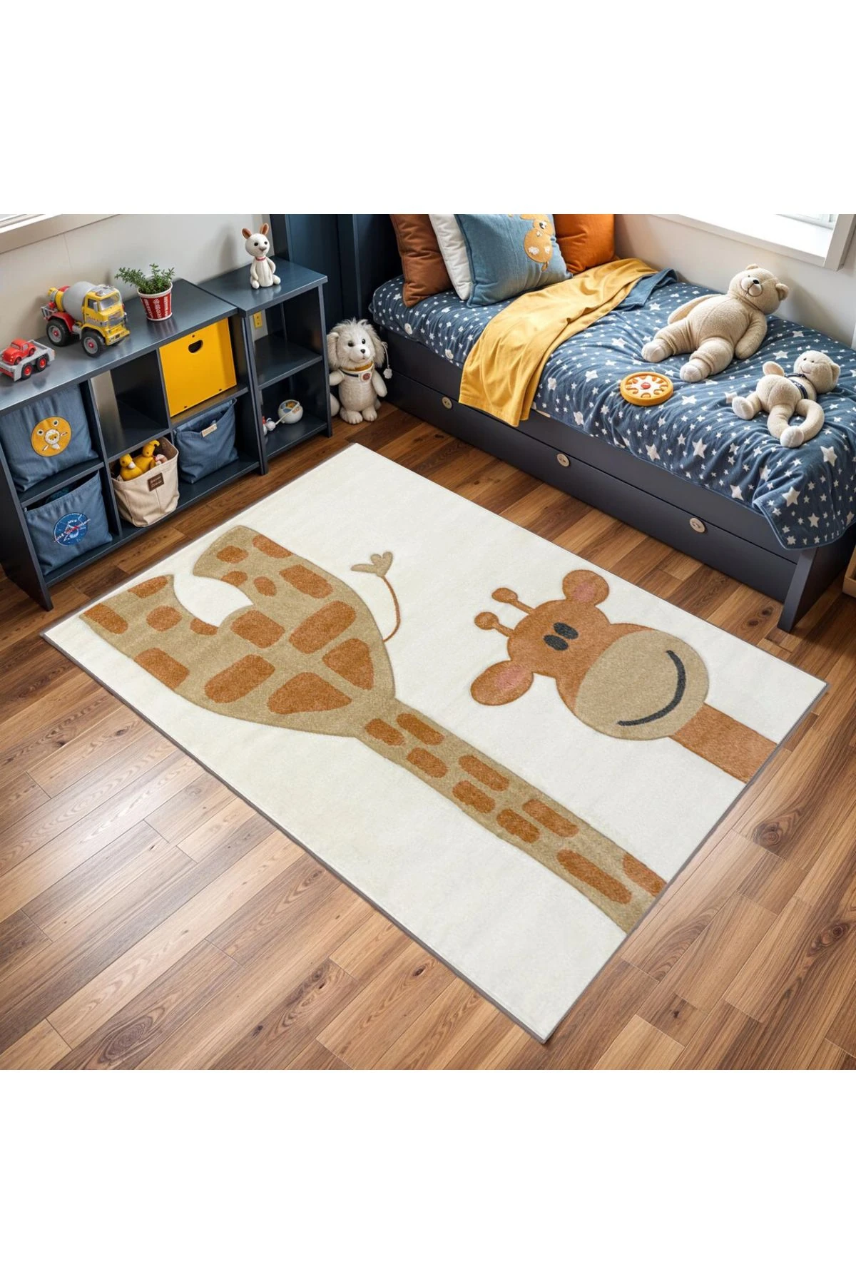 Asya Koleksiyonu Sevimli Zürafa Dokuma Taban Modern Dekoratif Halı asya17