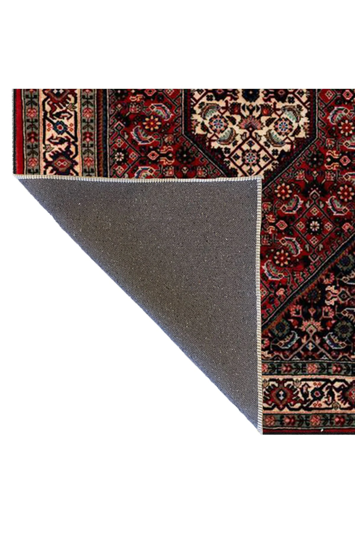 Kapalı Kırmızı Tonlarda Geleneksel Gül Desenli Dokuma Taban ve Dekoratif Halı miravip70