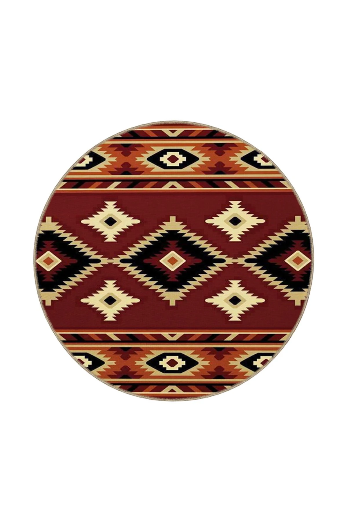 Baklavalı Kahverengi Geometrik Dekoratif ve Dokuma Taban Yıkanabilir Halı miravip8851