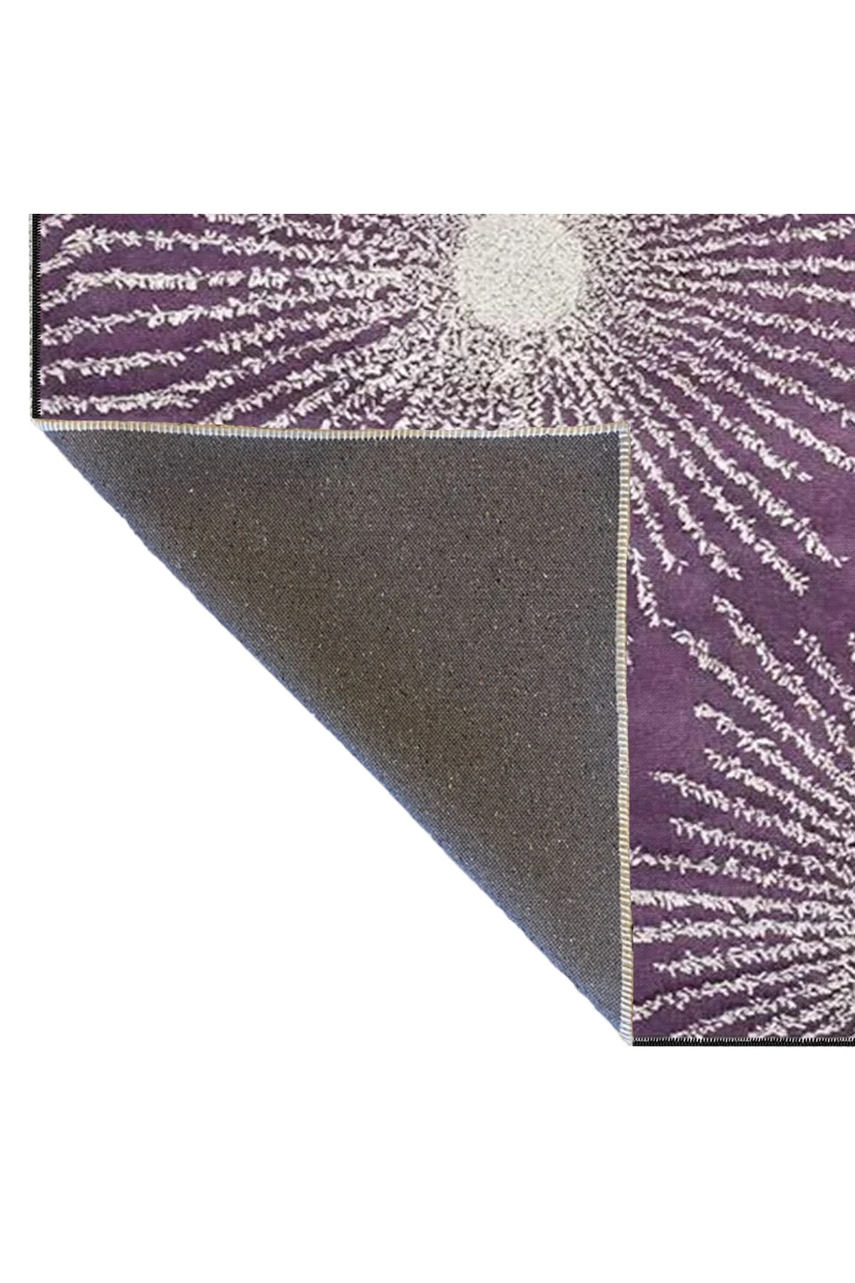 Mor Tonlu Örümcek Ağlı Geometrik Dokuma Taban Yıkanabilir Halı miravip8351