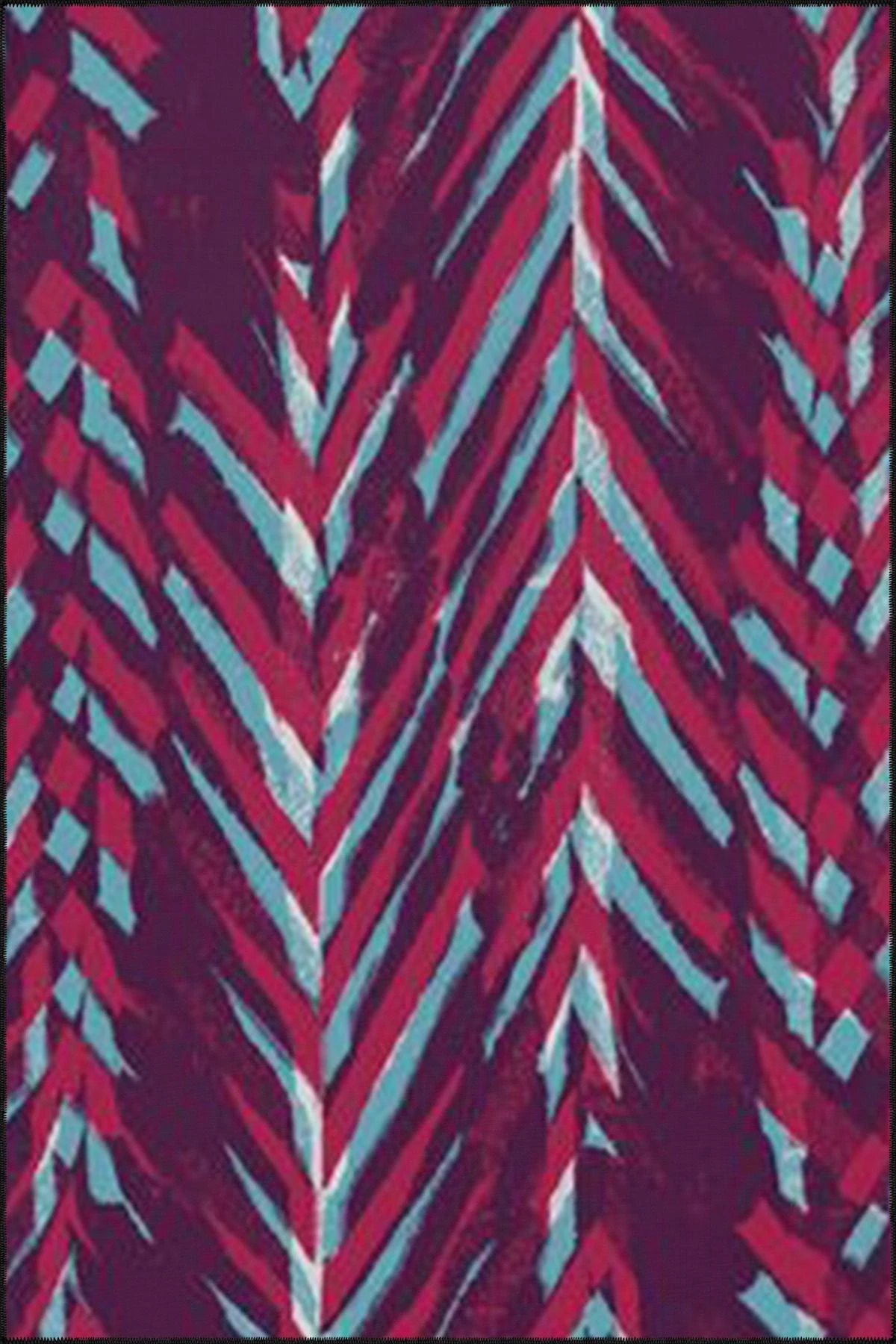 Mor Çapraz Etnik Geometrik Desenli Dekoratif Yıkanabilir Halı miravip8465