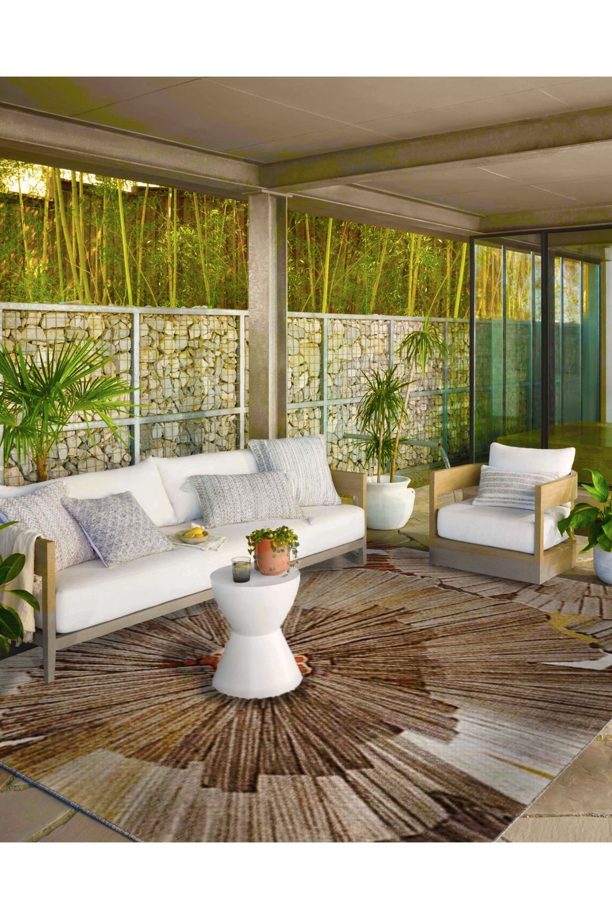 Kahverengi Yapraklı Desenli Dokuma Taban Halı ve Yıkanabilir Halı miravip10268