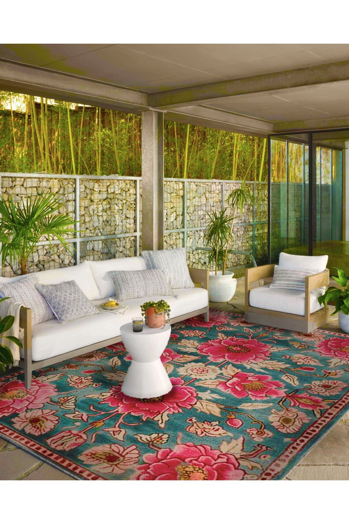 Paris Koleksiyonu Pembe Gri Tonlar Floral Gül Desenli Kreatif Modern Dekoratif Halı 149