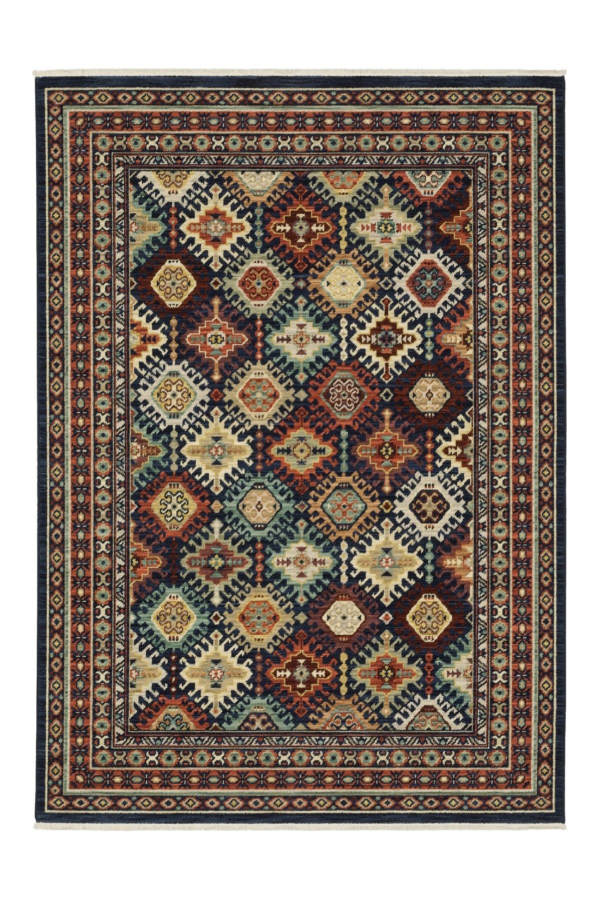 Etnik Vintage Desenli Dokuma Taban Dijital Baskılı Halı Mira 1409