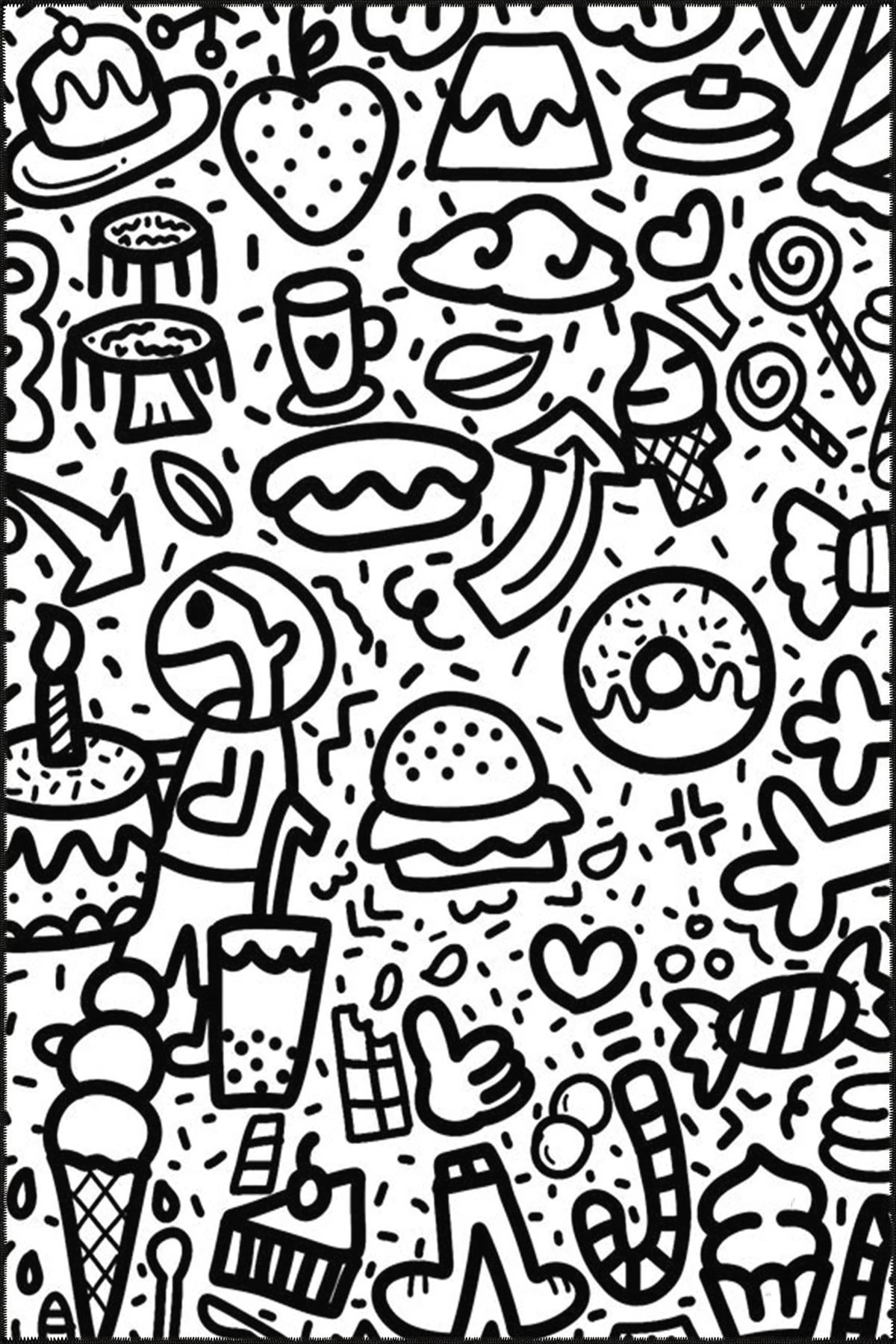 Siyah Beyaz Temalı Geometrik Desenli Dokuma Taban Halı ve Yıkanabilir Halı miravip10078