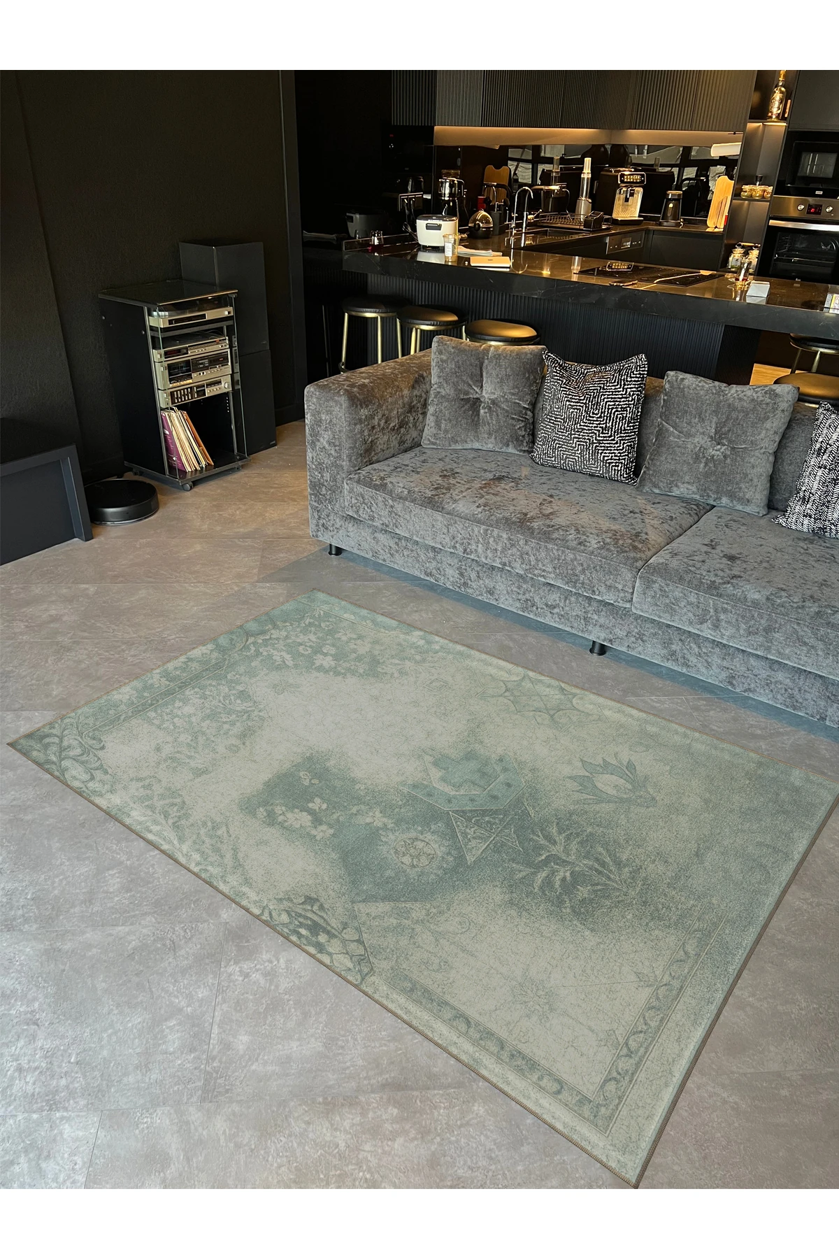 MOSSO Çok Renkli Dağınık Desenli Modern Dekoratif Halı mosso415