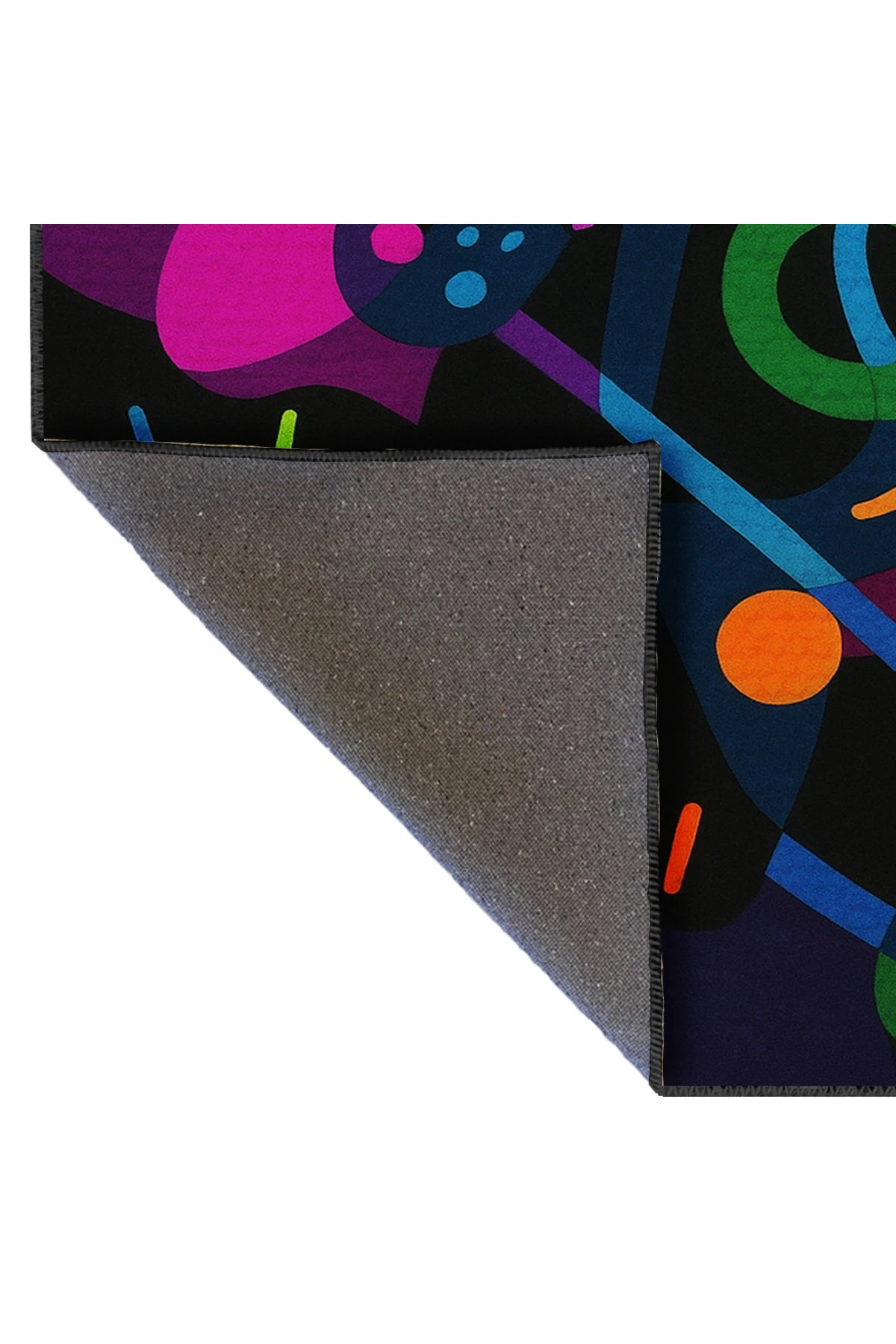 MOSSO Grafiti Motifli Desen Dokuma Taban Vintage Dekoratif Halı mosso904