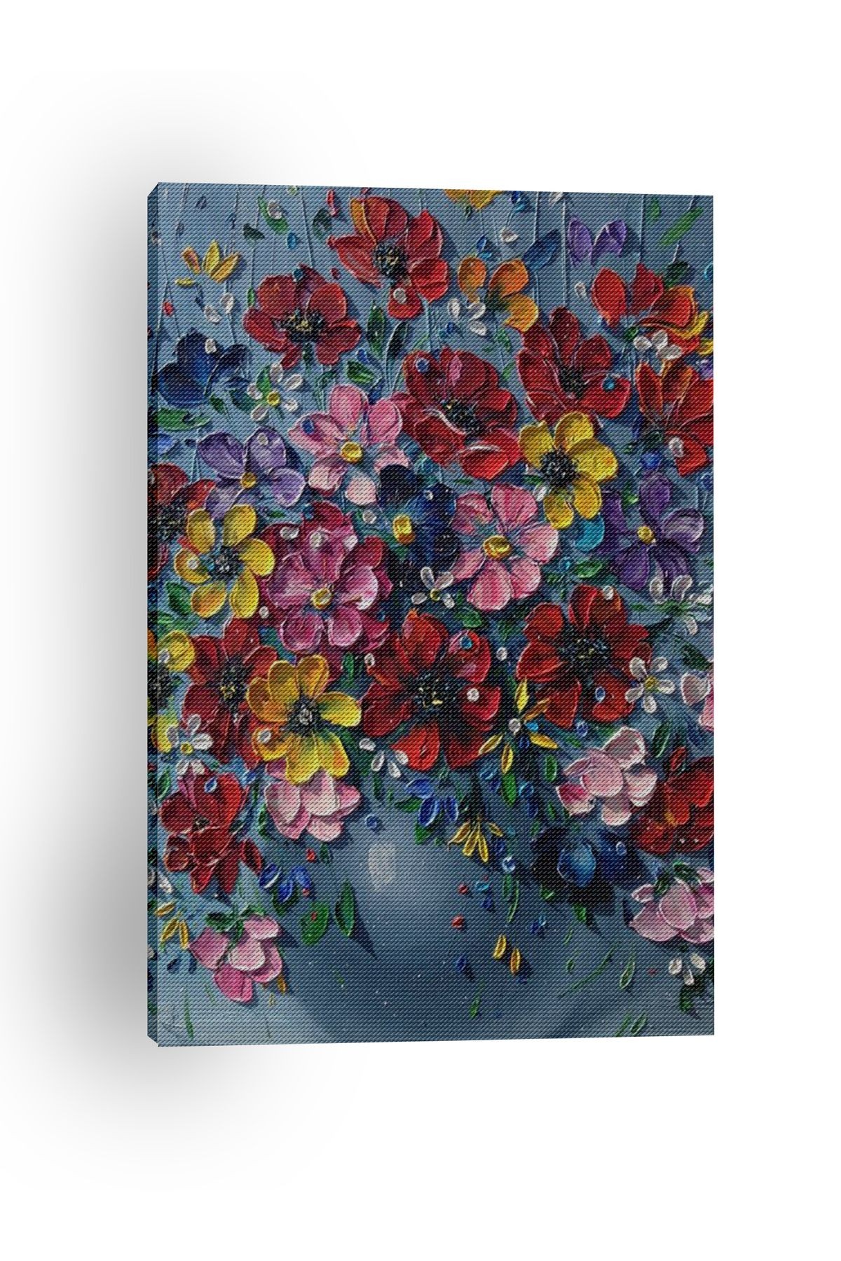 Kanvas Tablo Flower Mxed Color Temalı Modern Tablo
