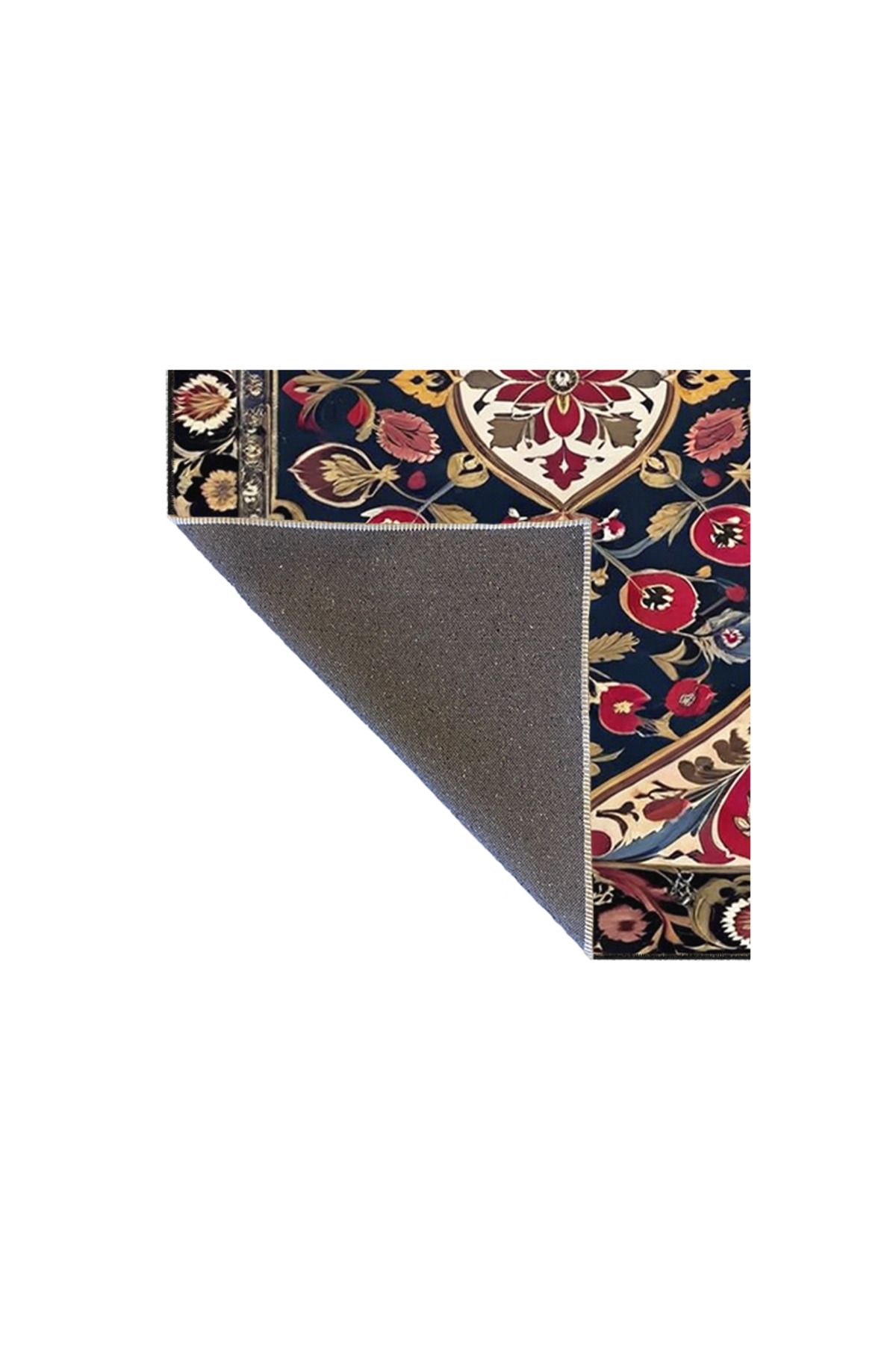 Paris Koleksiyonu Çok Renkli Geleneksel Motif ve Etnik Desenli Vintage Dekoratif Halı 52