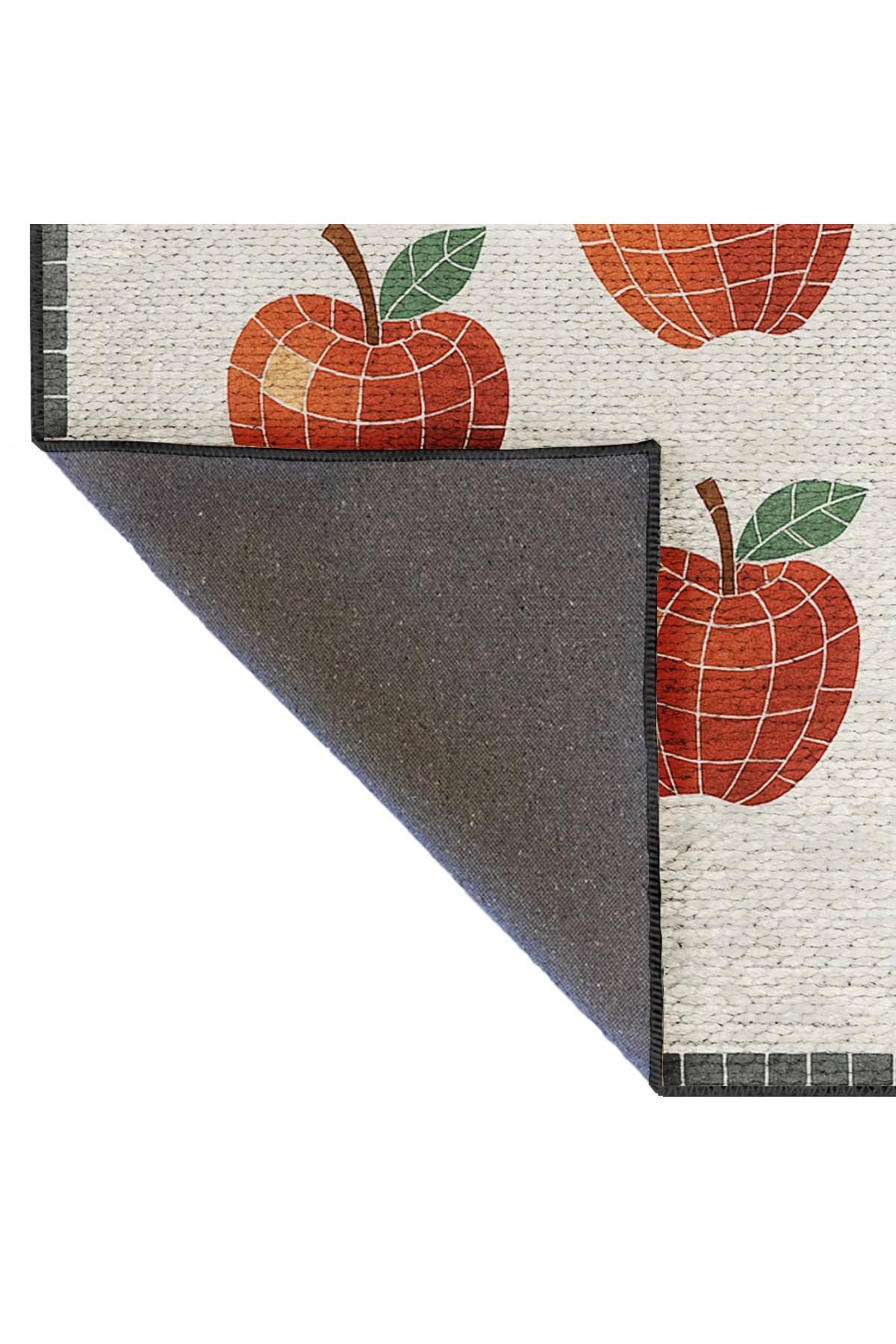 MOSSO Chillies Yazılı Desen Dokuma Taban Vintage Dekoratif Halımosso990