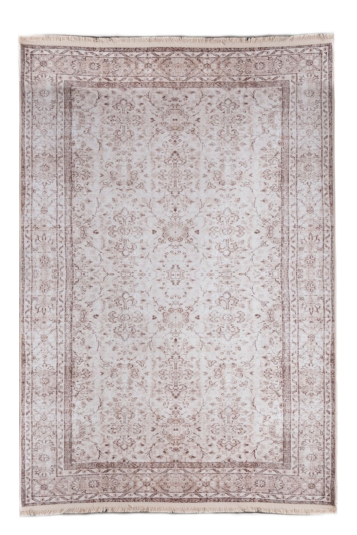 Mira Ar White 2107 Vintage Doku Bej Halı