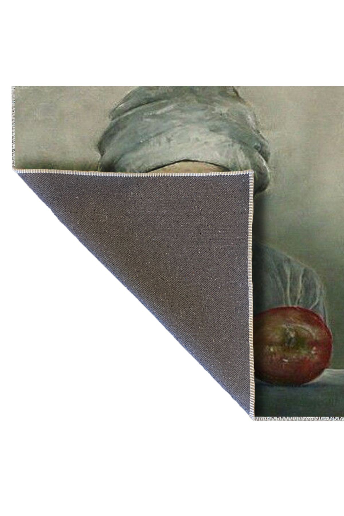 Tuğrul Koleksiyonu Pastel Tonlarda Elma ve Kız Figürü Desenli Dokuma Taban Modern Dekoratif Halı 47