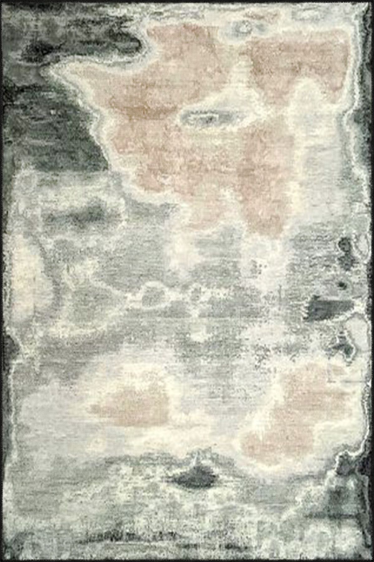 Soyut Desenli Pastel Boyalı Dokuma Taban Halı miravip490