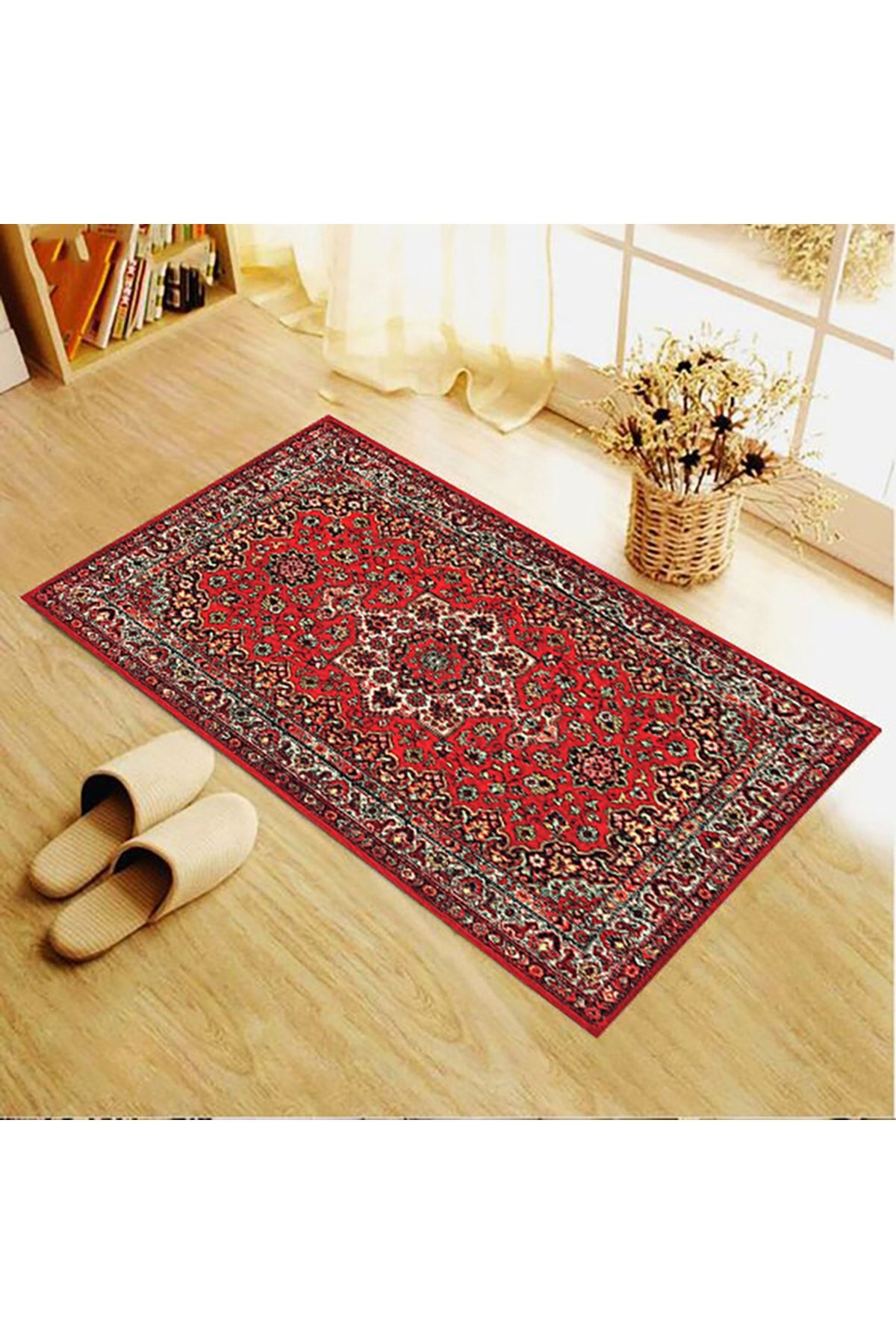 Çiçekli Geometrik Desenli Seccade 70x120