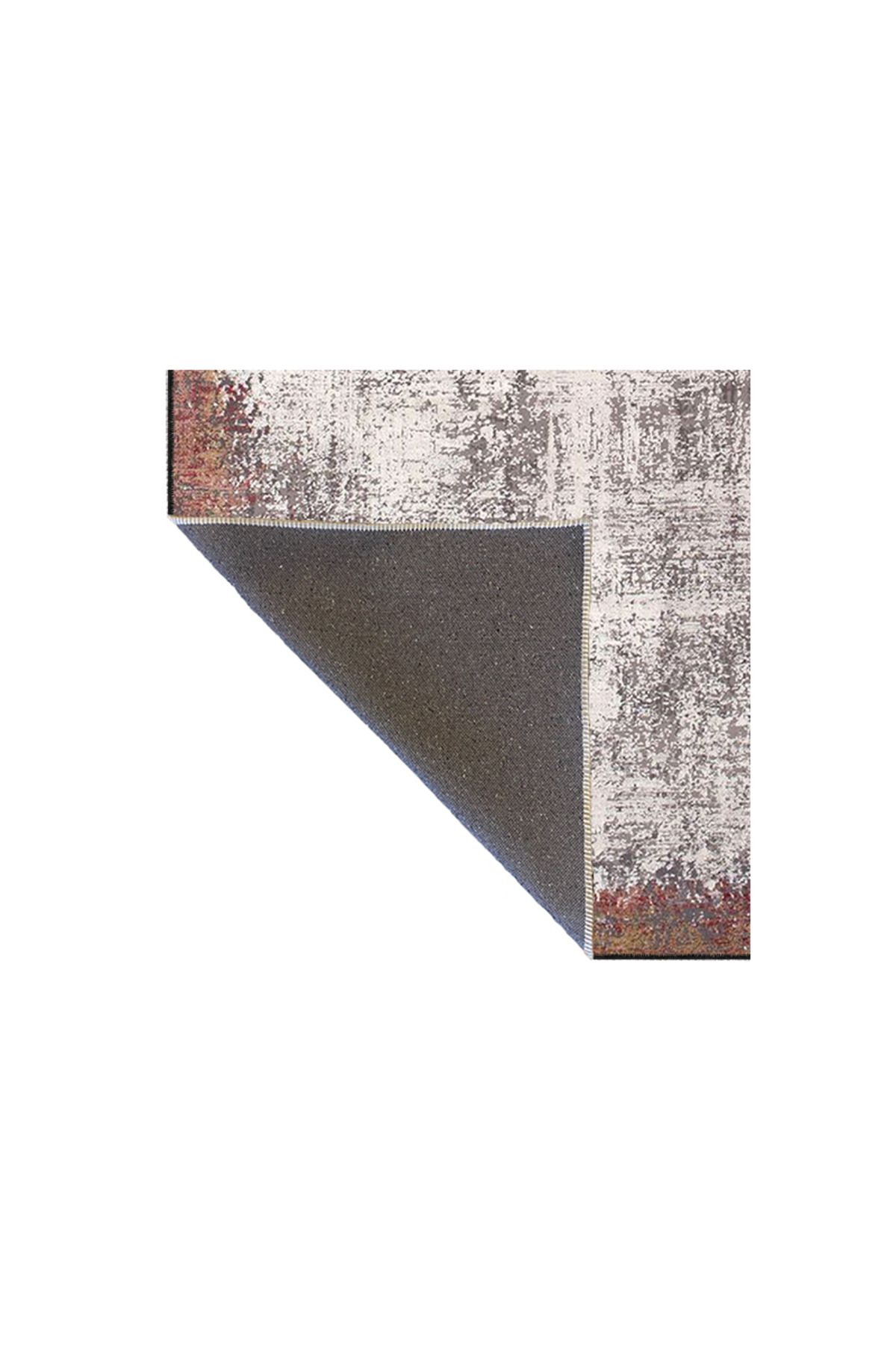 Gri Modern Desenli Dokuma Taban Halı ve Yıkanabilir Halı aloha174