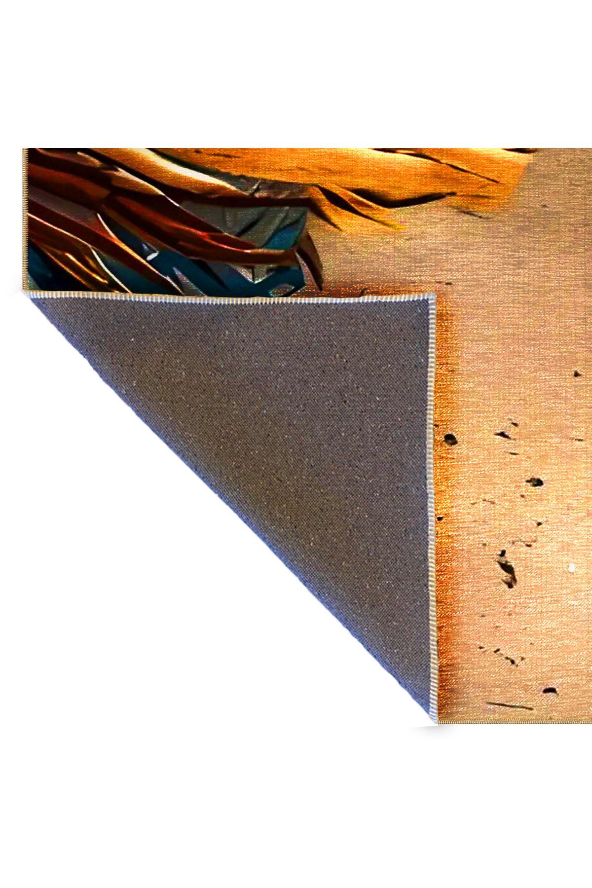 Animal Koleksiyonu Çok Renkli Göz Detaylı Dokuma Taban Yıkanabilir Halı animal02