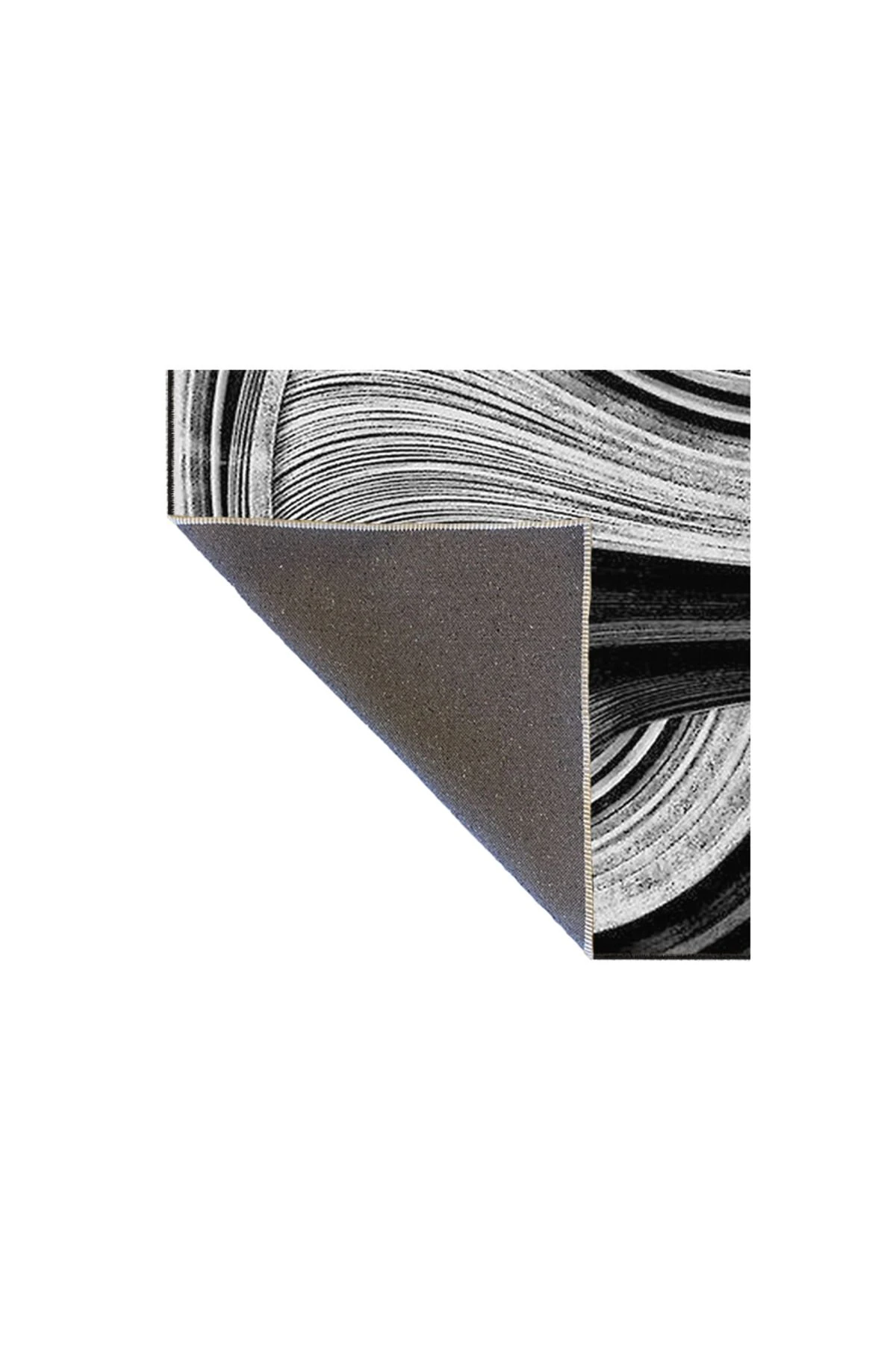 Sopnsuz Siyah Beyaz Gökkuşağı Temalı Desenli Dokuma Taban Halı ve Yıkanabilir Halı miravip10209