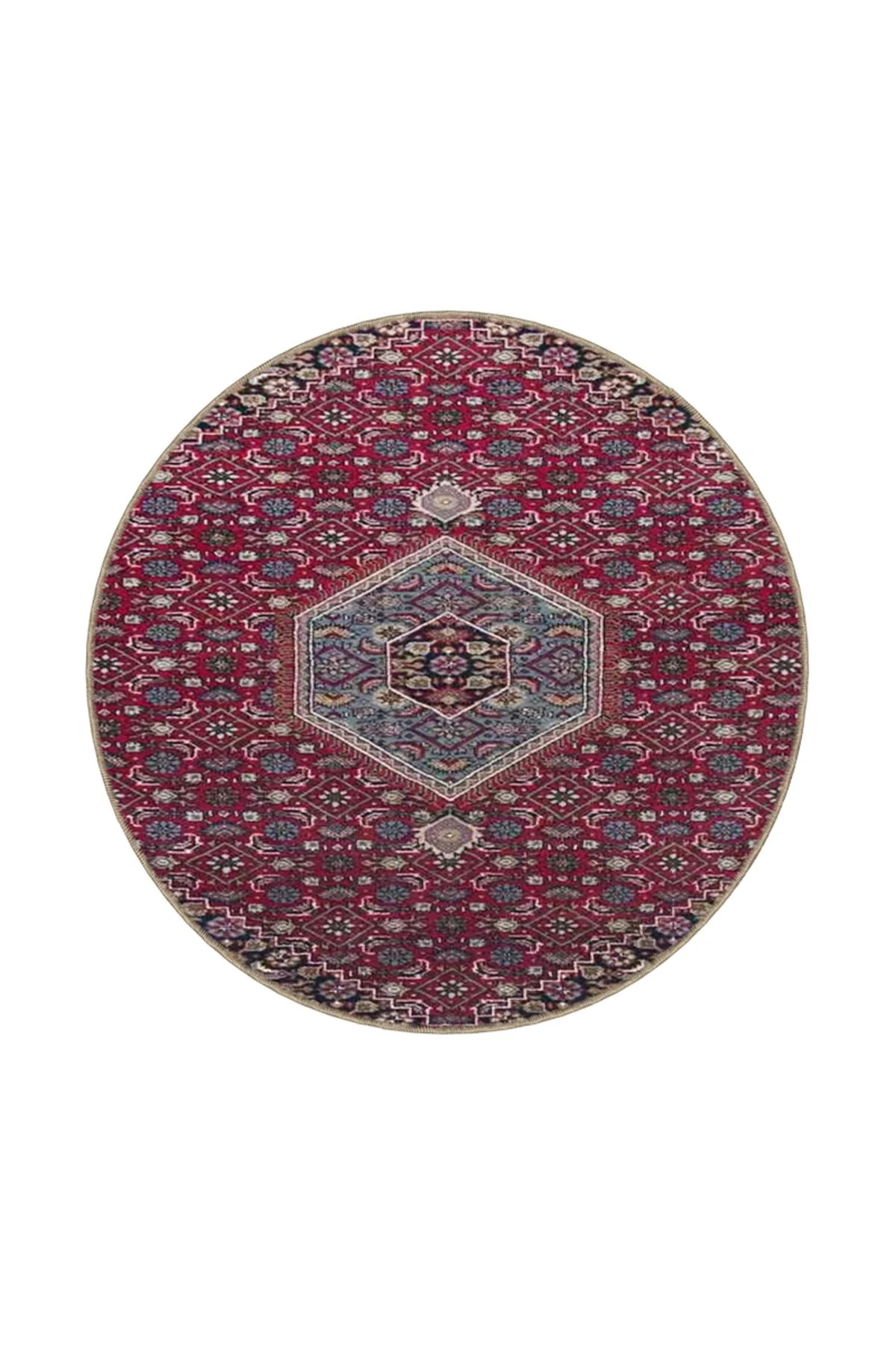 Geleneksel Mor Vintage Soyut Renkli Dokuma Taban Halı miravip1041