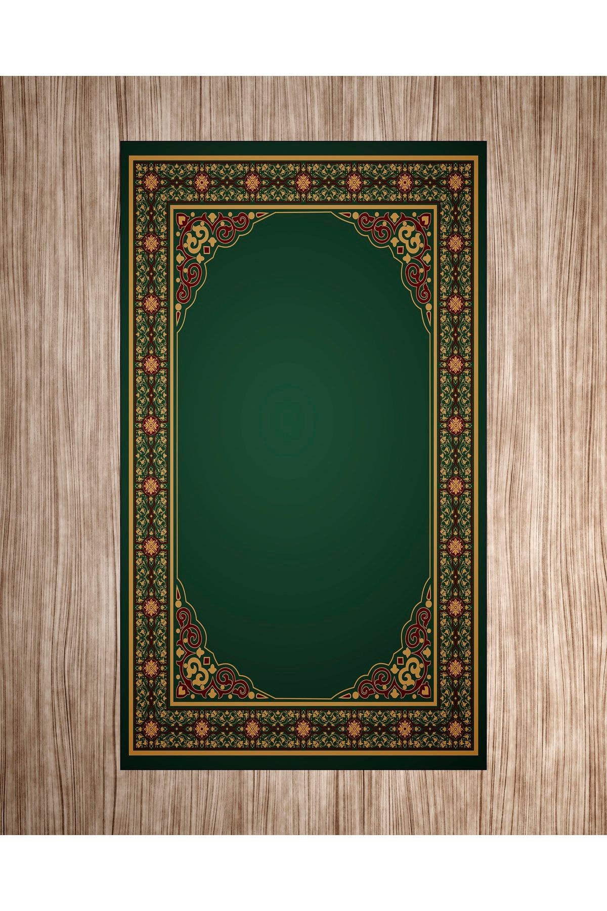 Yeşil Geometrik Desenli Seccade 70x120