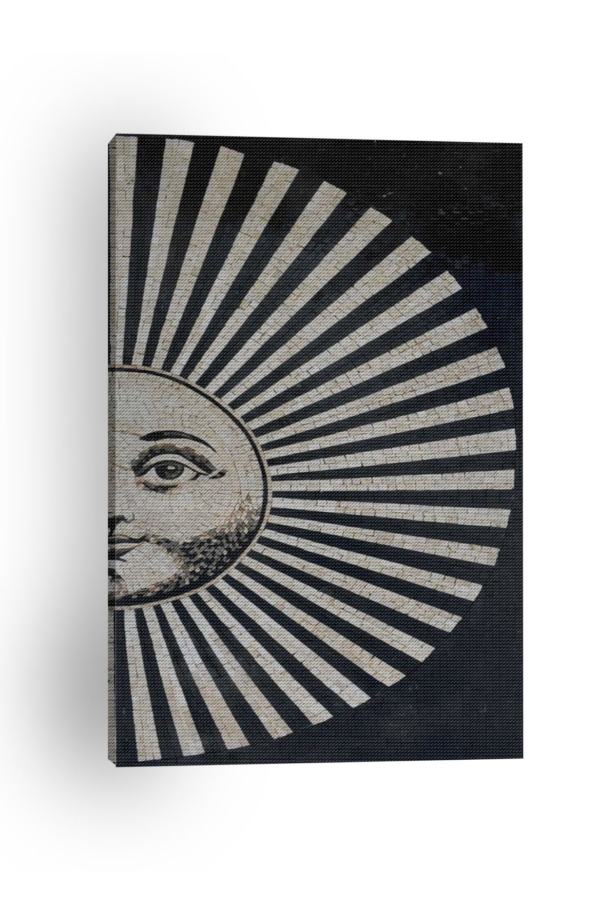 Kanvas Tablo Yarım Güneş Desenli Temalı Tablo