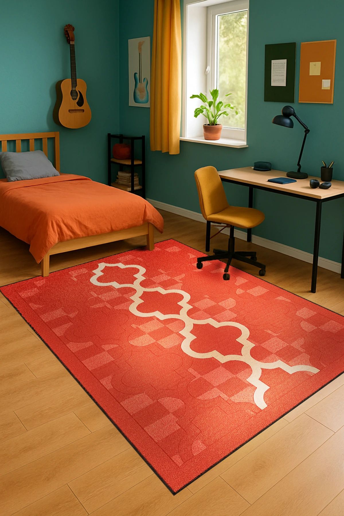 MOSSO Basic Motifli Desen Dokuma Taban Vintage Dekoratif Halımosso928