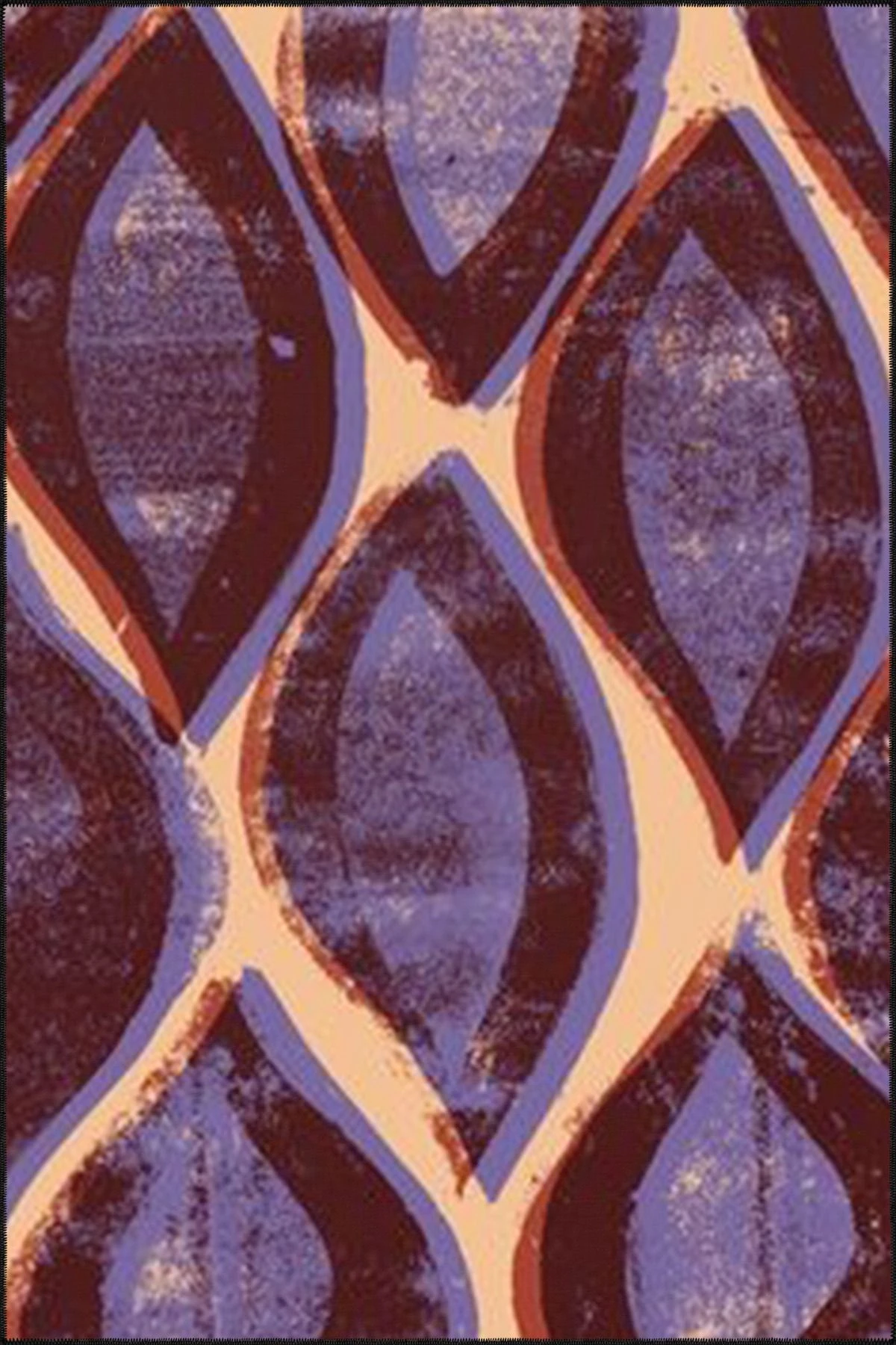 Mor Modern Desenli Dekoratif Yıkanabilir Halı miravip8466