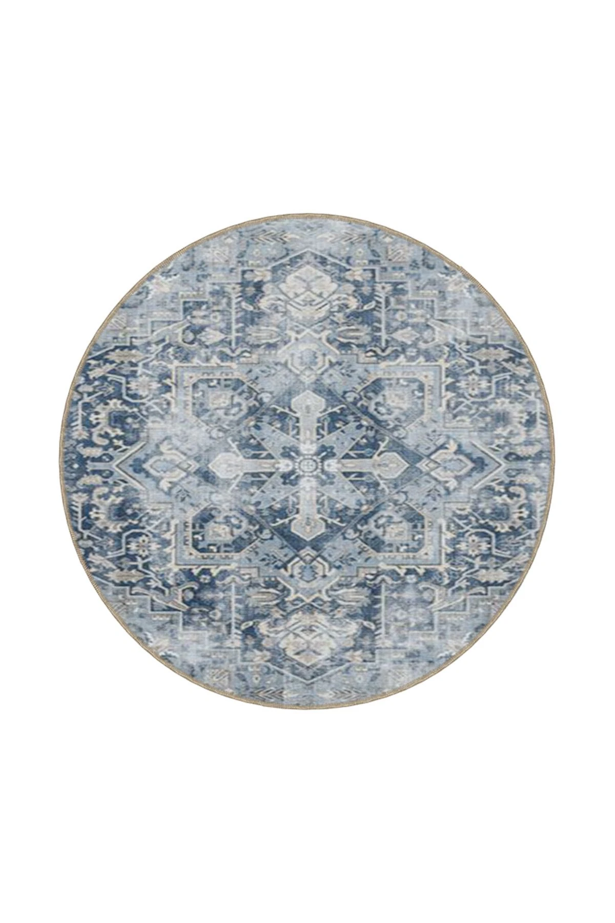 Antrasit Geometrik  Desenli Yıkanabilir Dekoratif Halı miravip8073