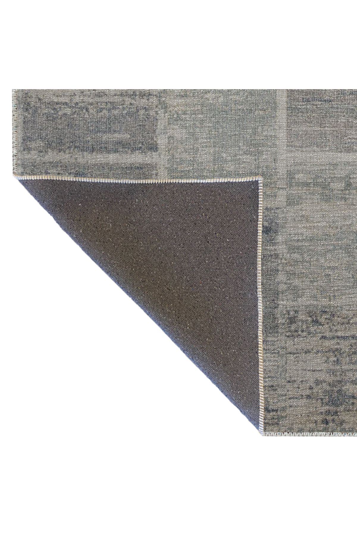 Gri Temalı Soyut Kare Geometrik Desenli Kreatif Modern Dekoratif Halı 3098