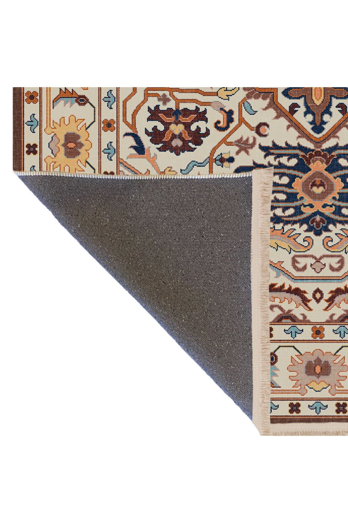 Mira Açık Ton Çok Renkli Geleneksel Motif Etnik Desenli Vintage Dekoratif Halı Mira 1589