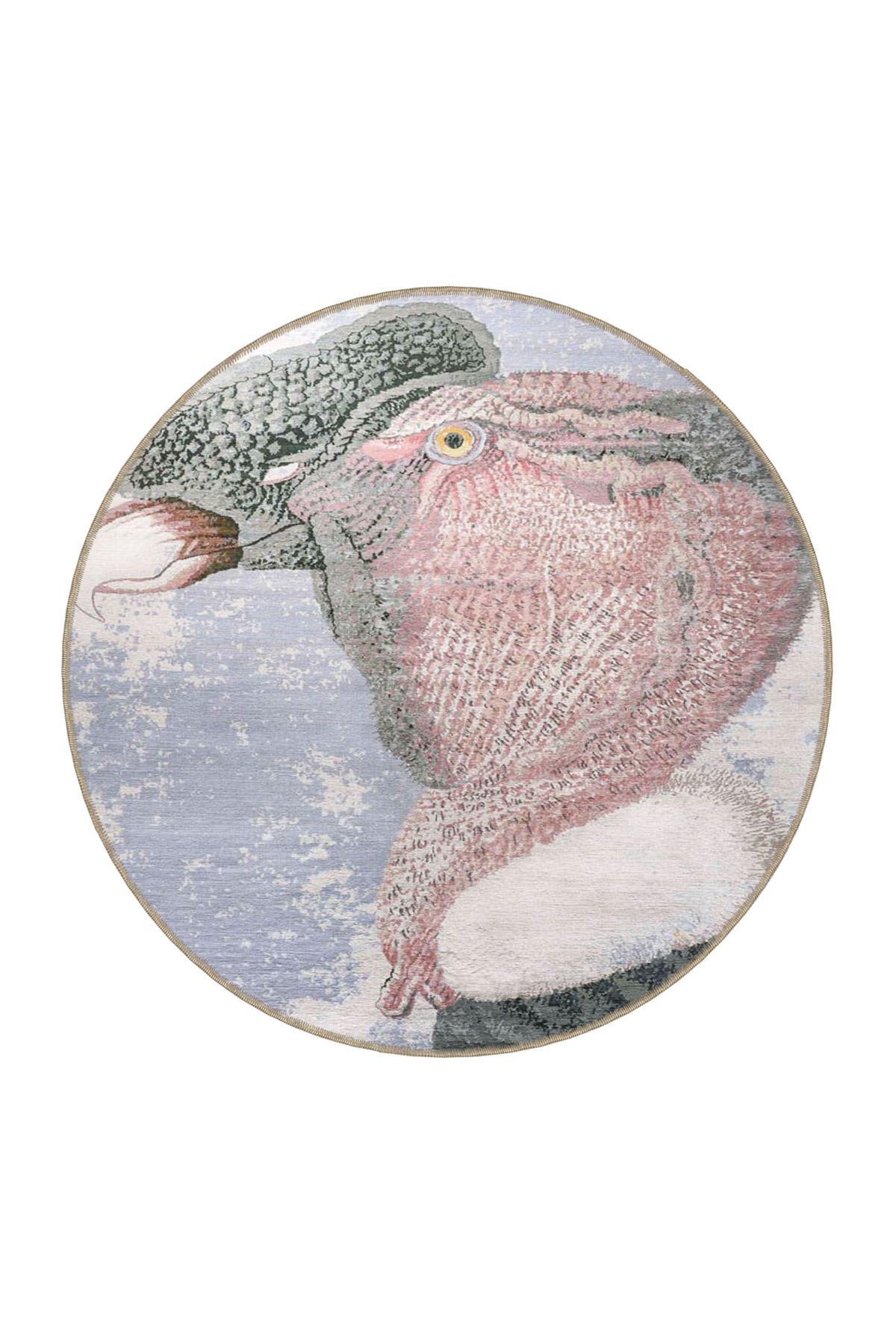 Hayvan Desenli Renkli Dokuma Taban miravip656