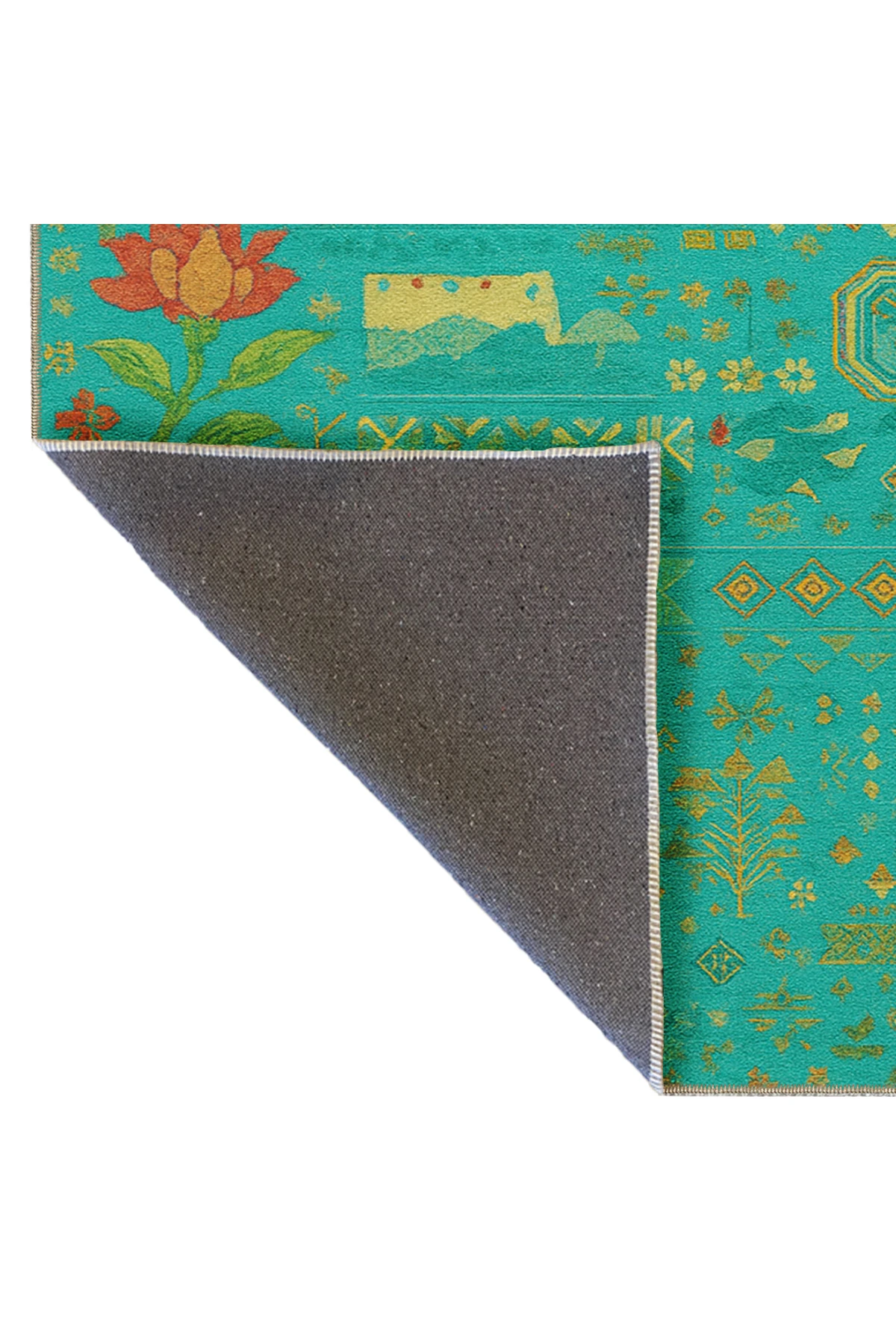 MOSSO Klasik Anadolu Geleneksel Desenli Dokuma Taban Vintage Dekoratif Halı mosso854